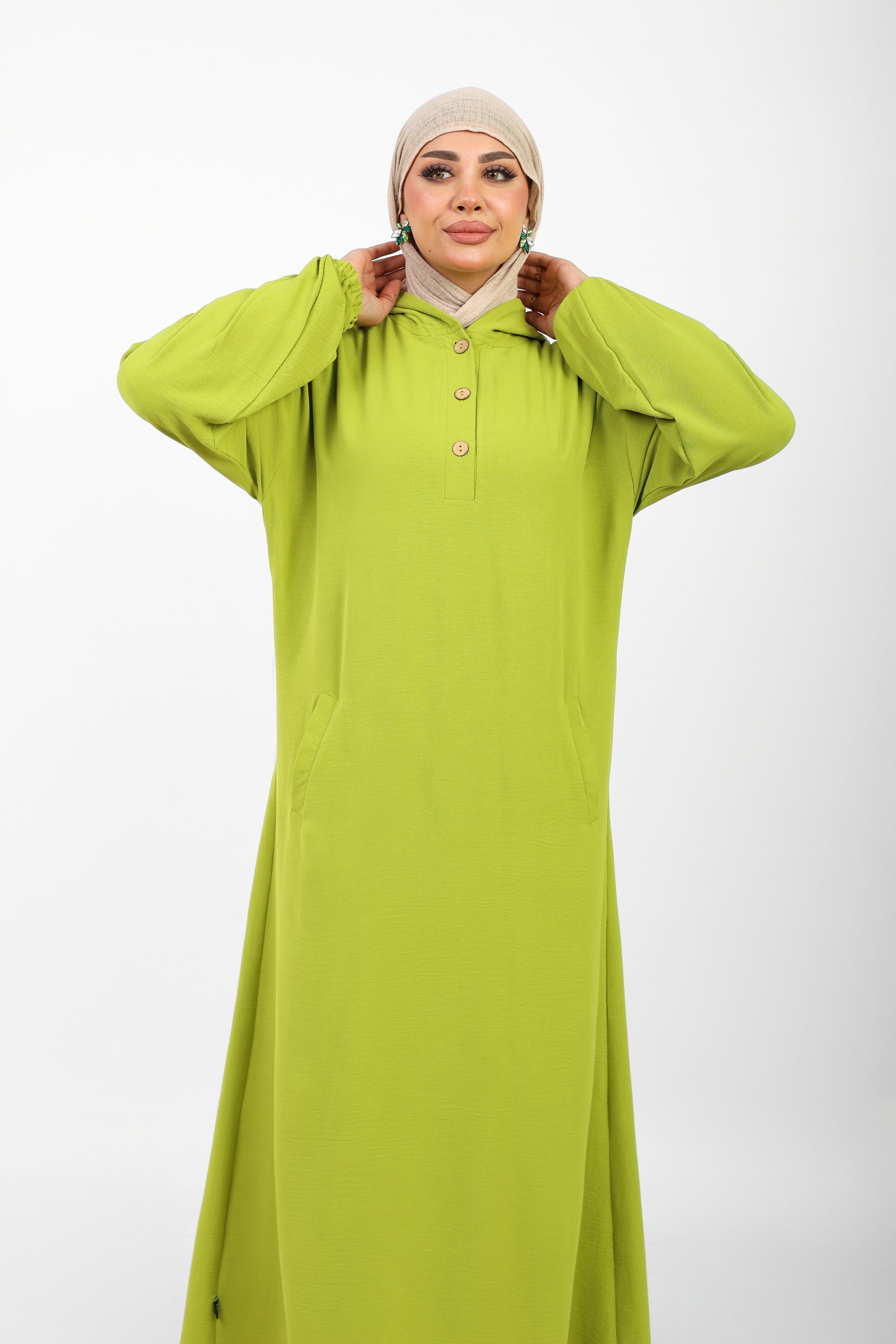 Poncho Safi Longue Femme à Capuche