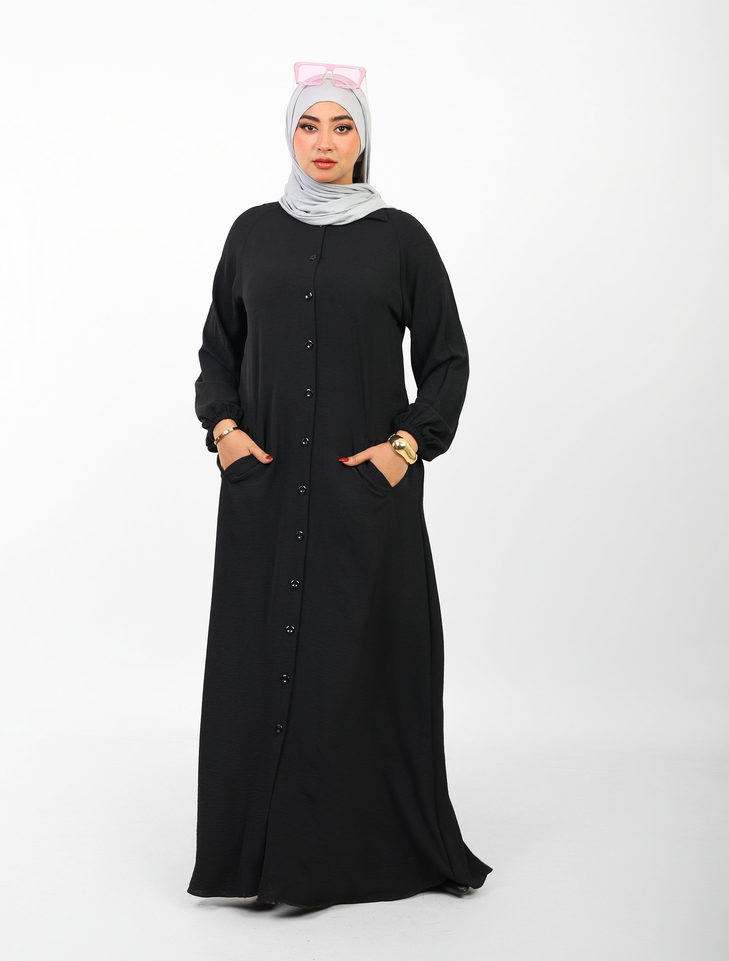 Robe Berry Longue – Tissu Turc CY à Boutons