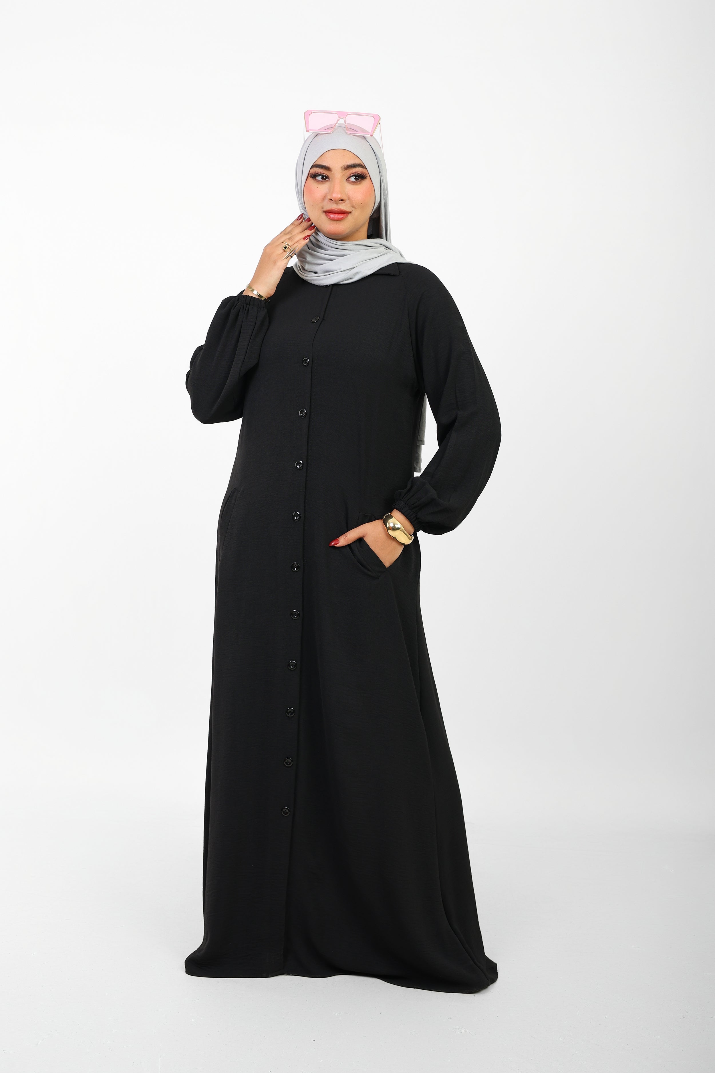 Robe Berry Longue – Tissu Turc CY à Boutons