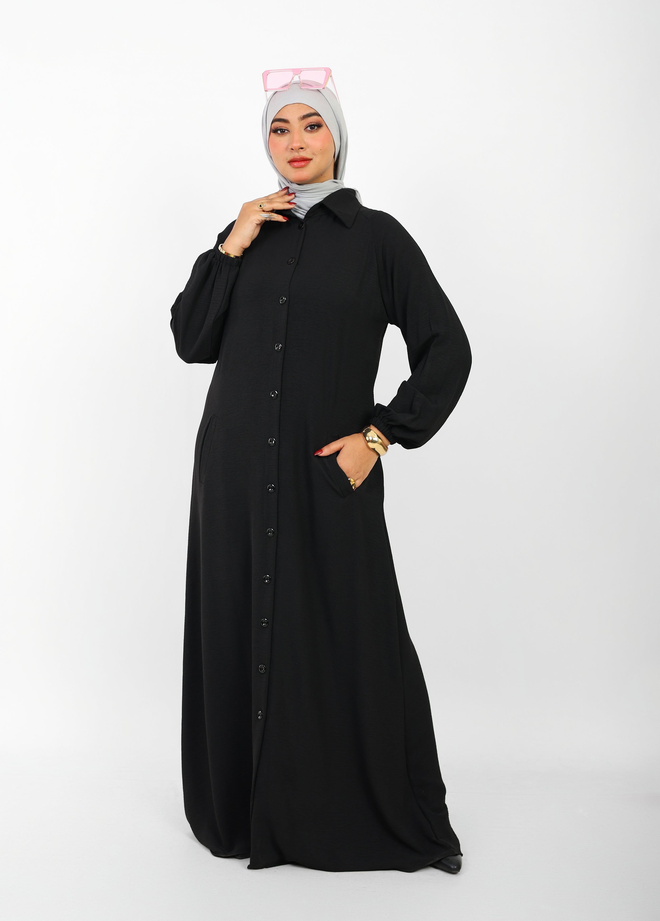 Robe Berry Longue – Tissu Turc CY à Boutons
