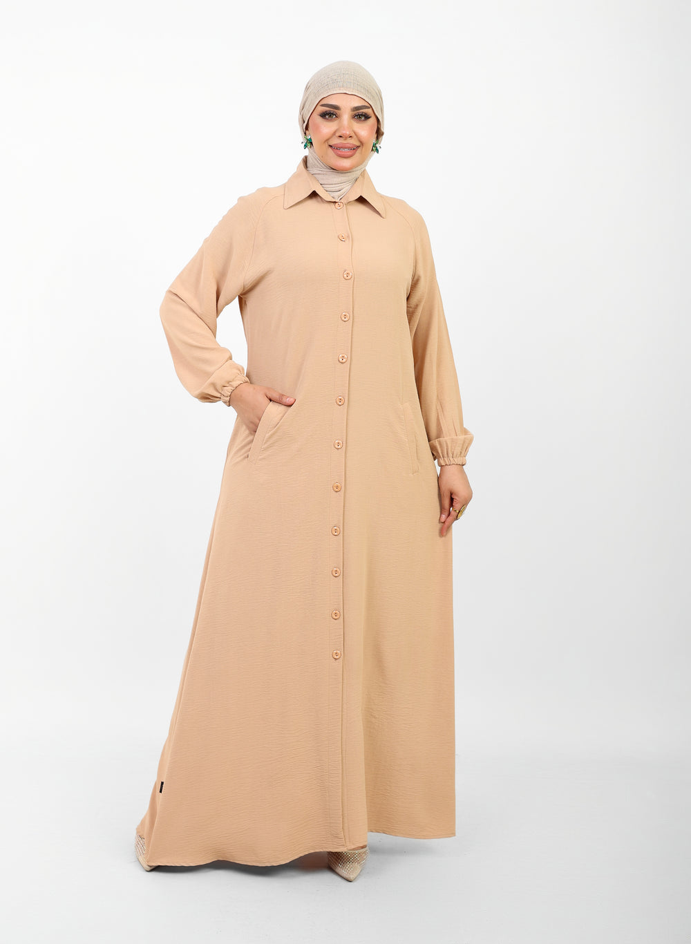 Robe Berry Longue – Tissu Turc CY à Boutons