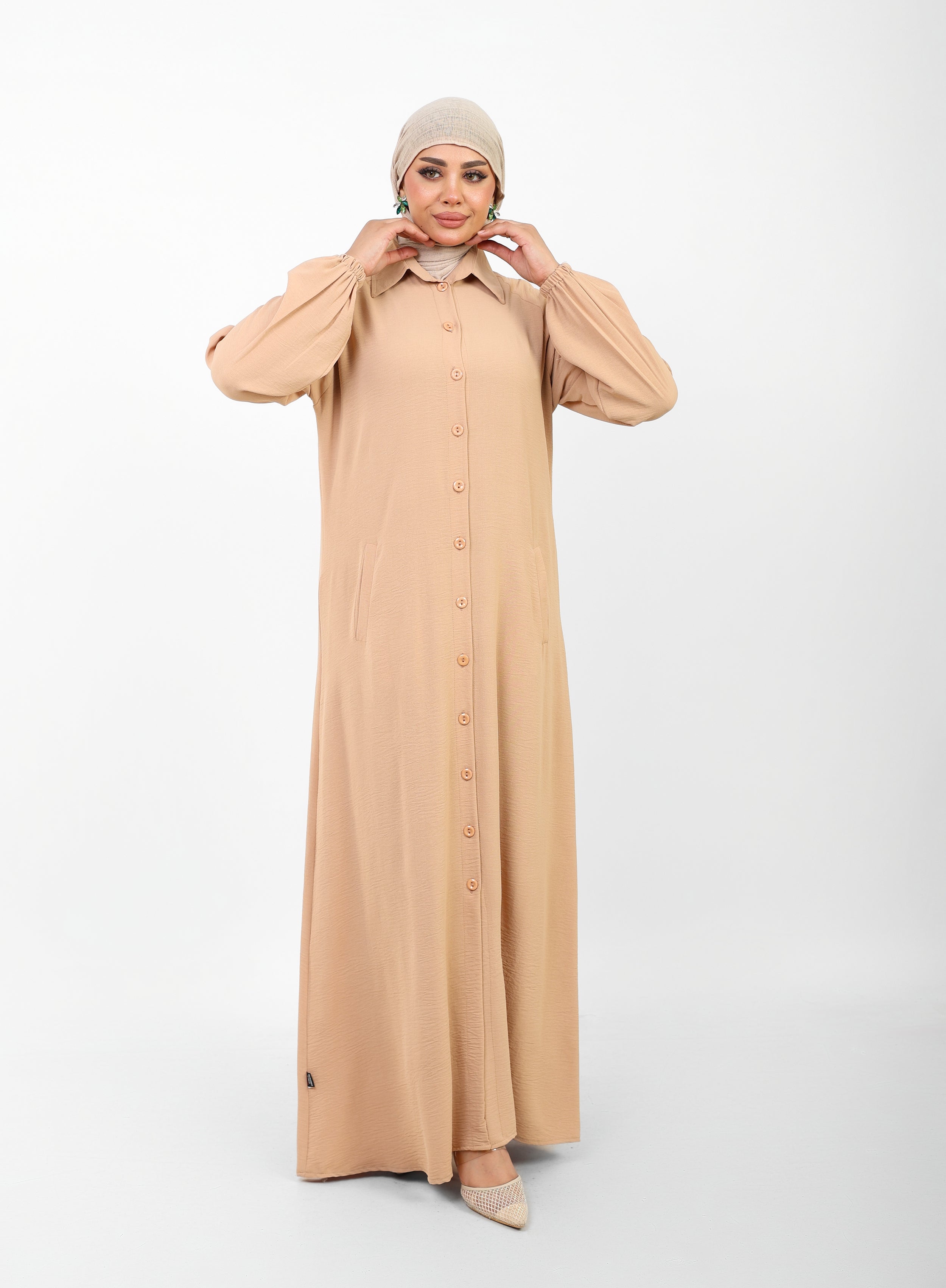 Robe Berry Longue – Tissu Turc CY à Boutons