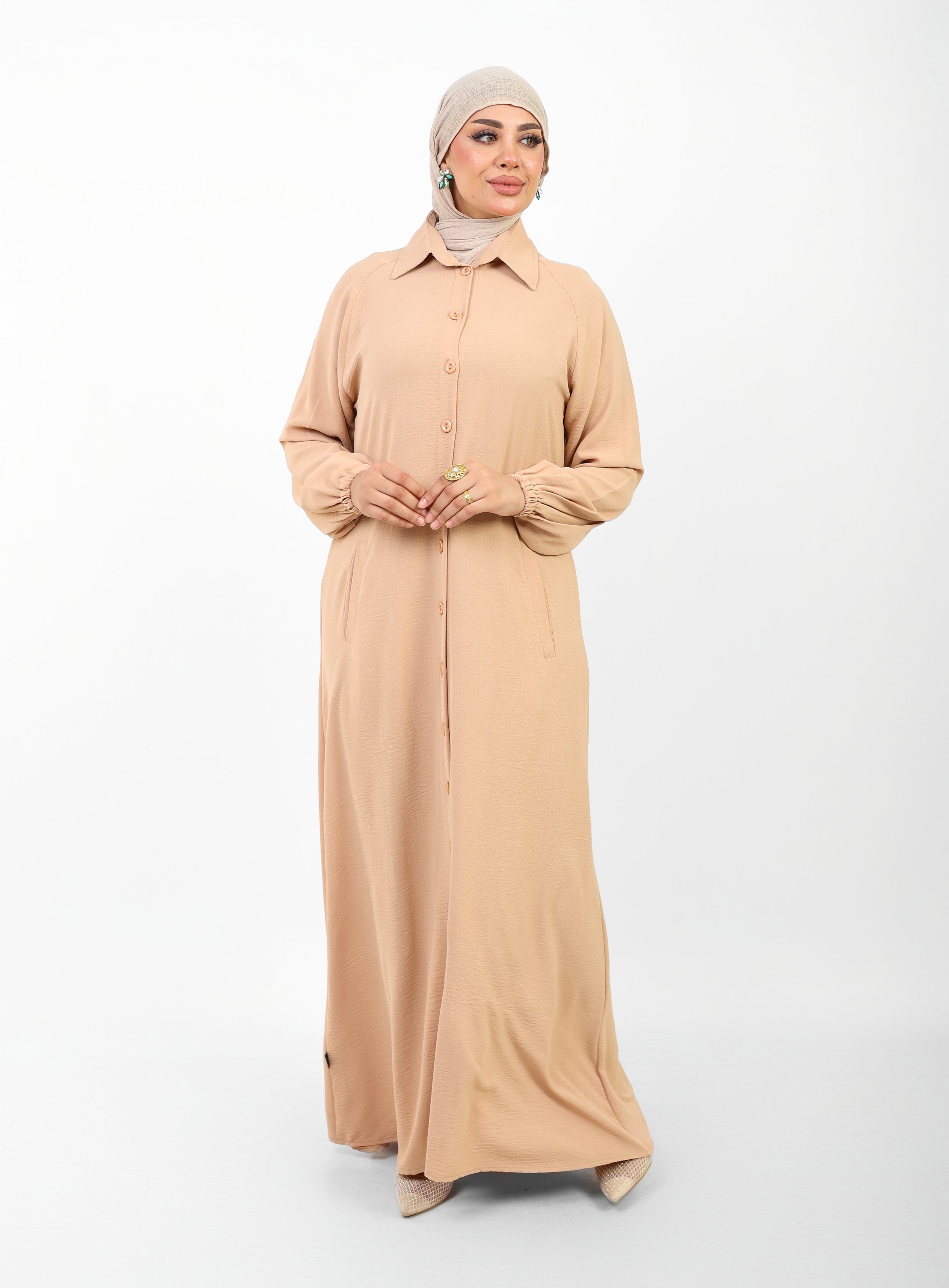 Robe Berry Longue – Tissu Turc CY à Boutons