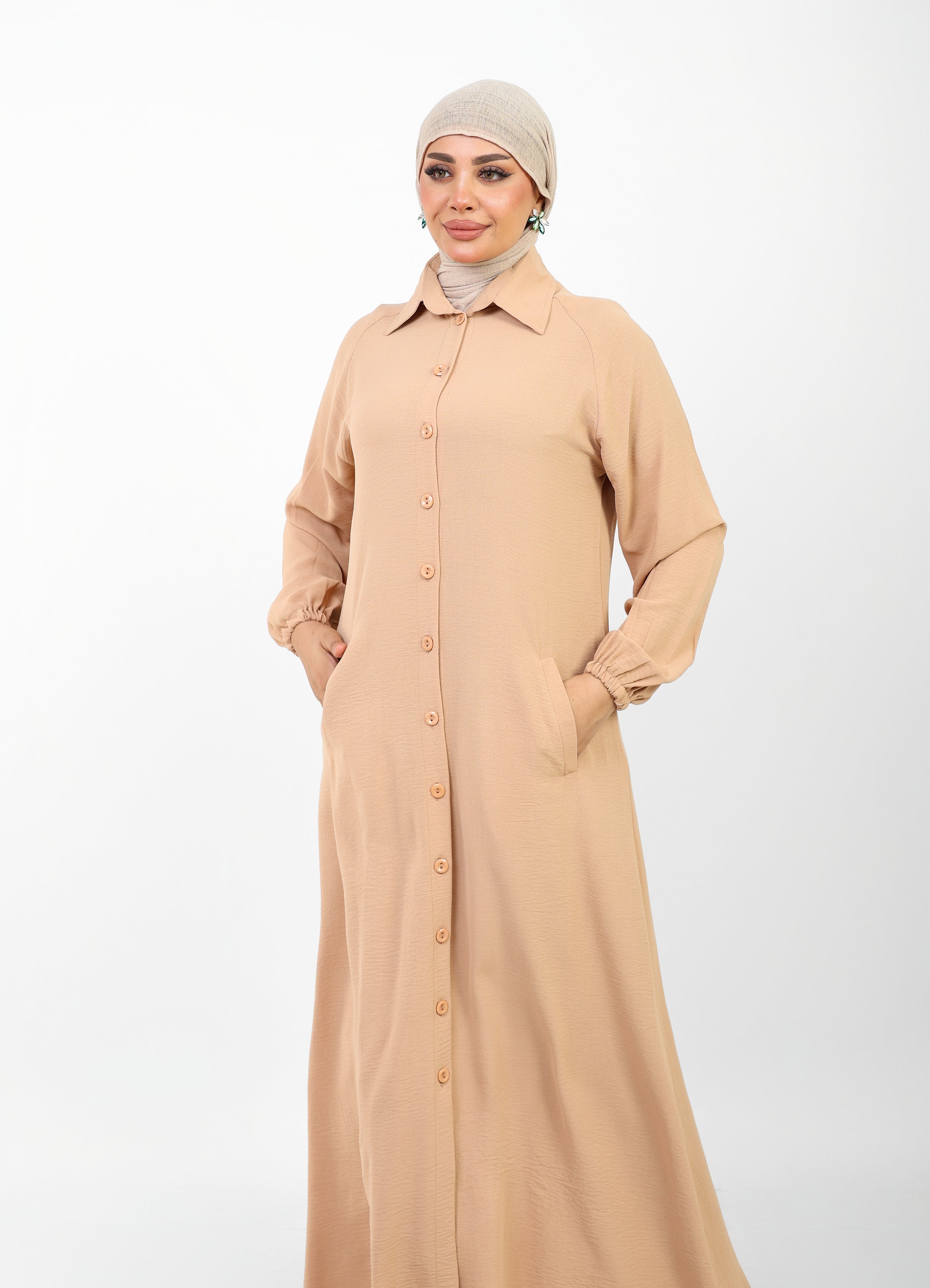 Robe Berry Longue – Tissu Turc CY à Boutons