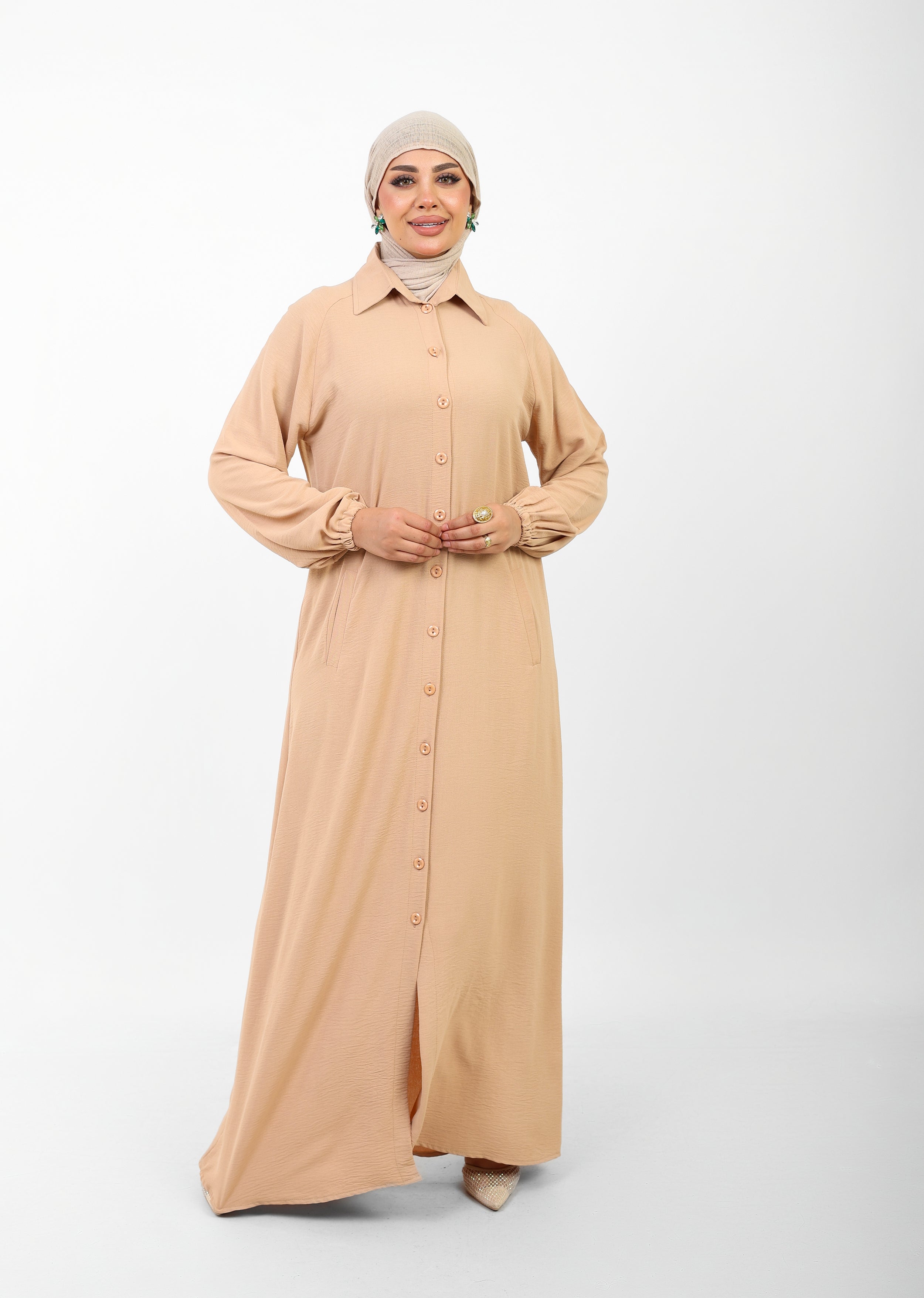 Robe Berry Longue – Tissu Turc CY à Boutons