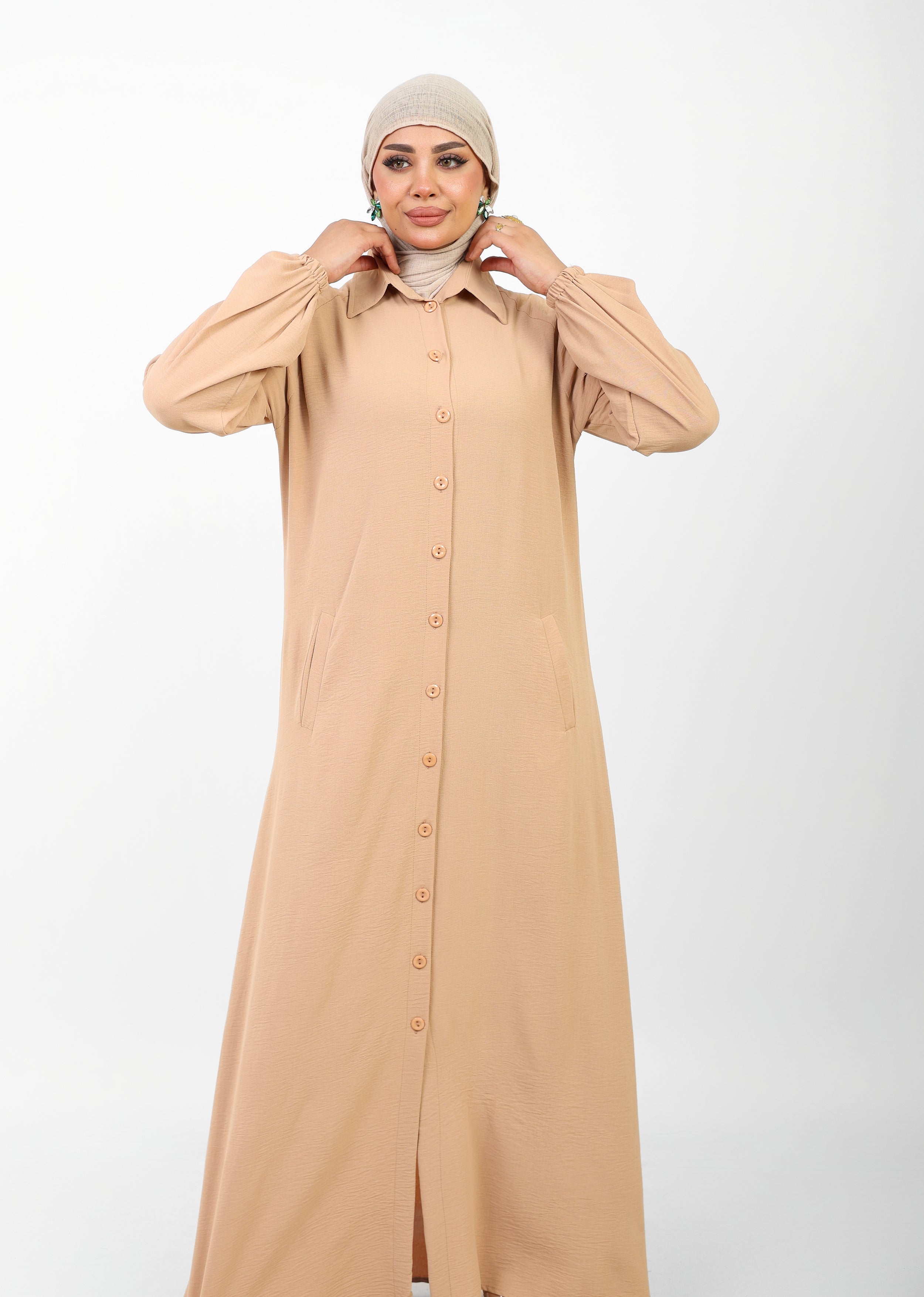 Robe Berry Longue – Tissu Turc CY à Boutons