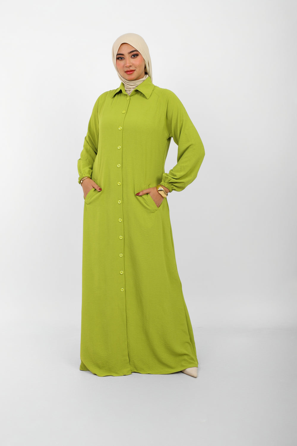 Robe Berry Longue – Tissu Turc CY à Boutons