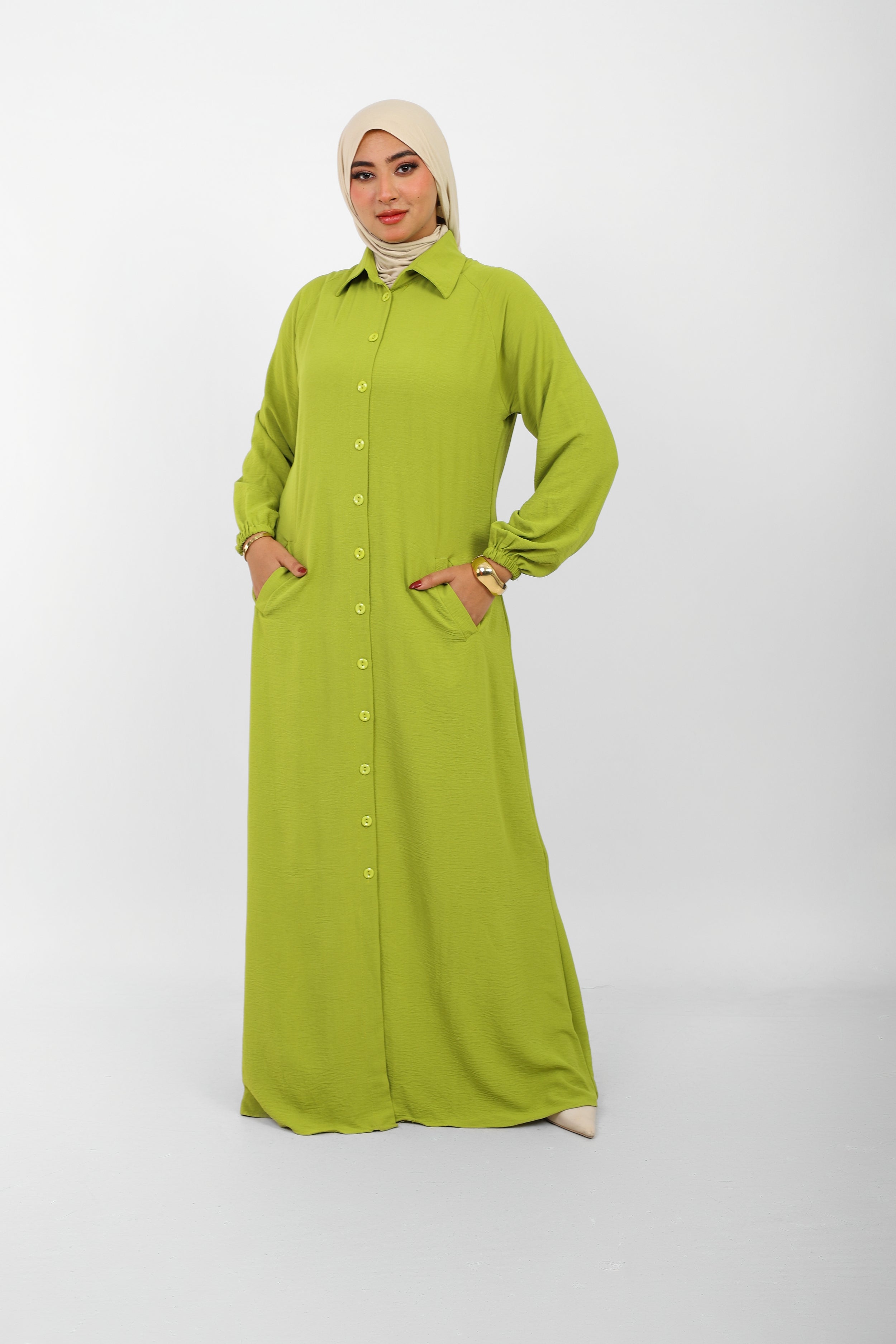 Robe Berry Longue – Tissu Turc CY à Boutons