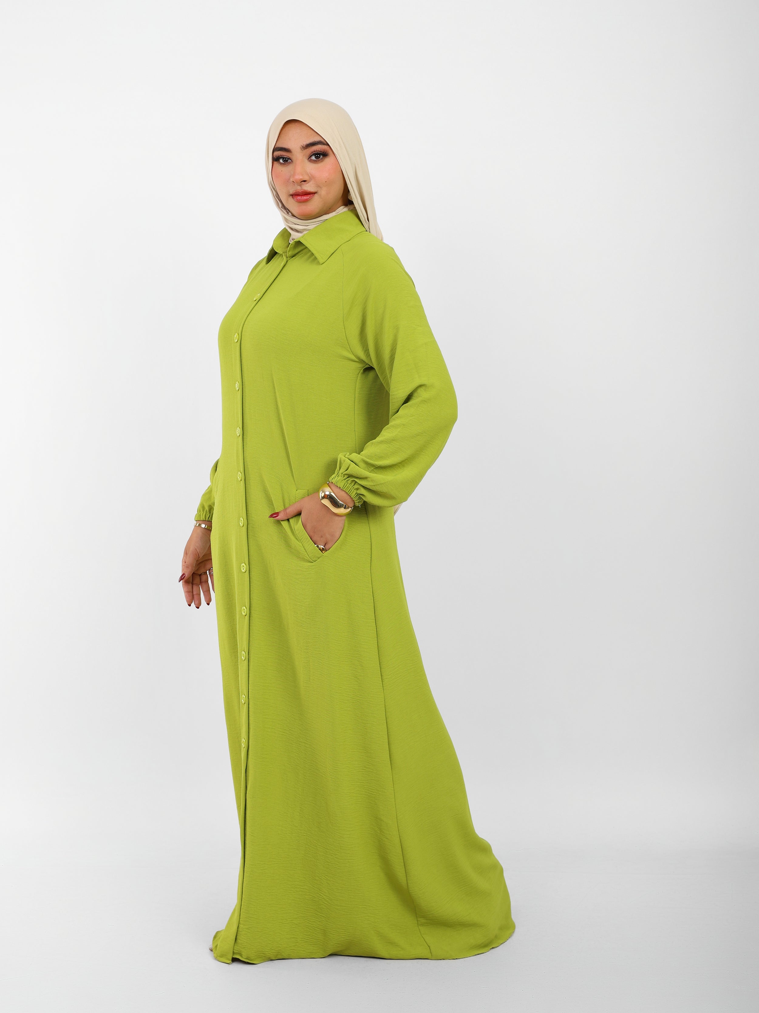 Robe Berry Longue – Tissu Turc CY à Boutons