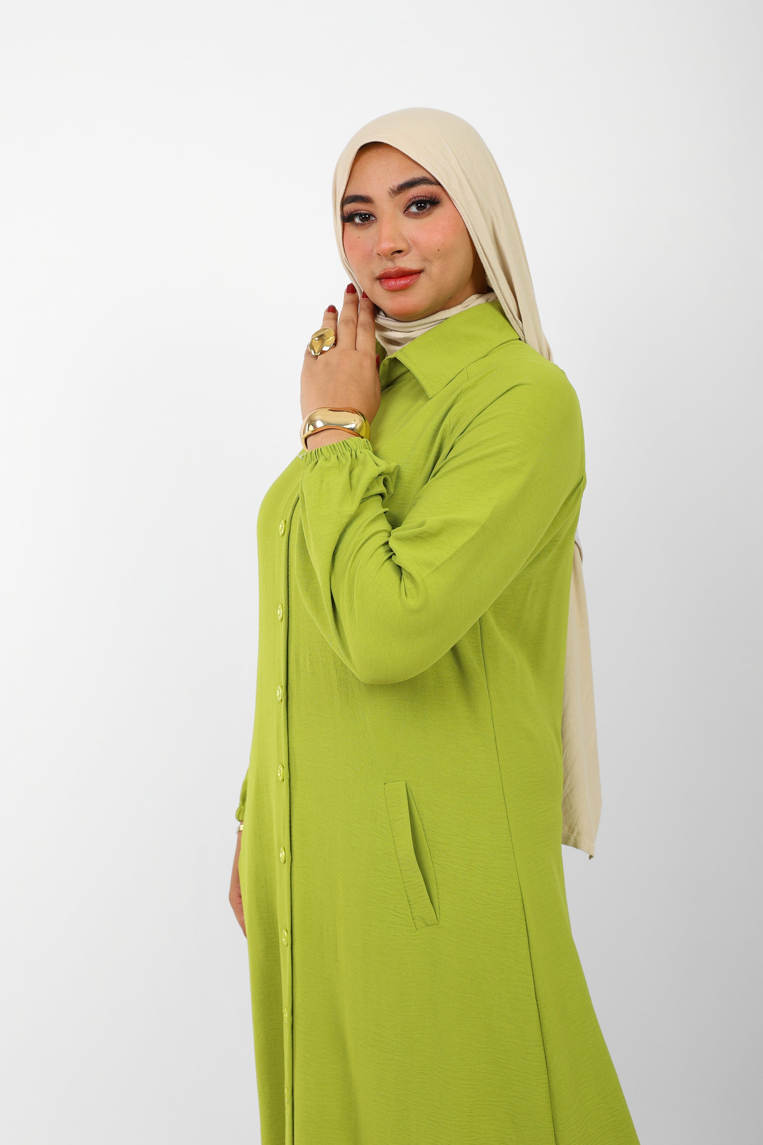 Robe Berry Longue – Tissu Turc CY à Boutons