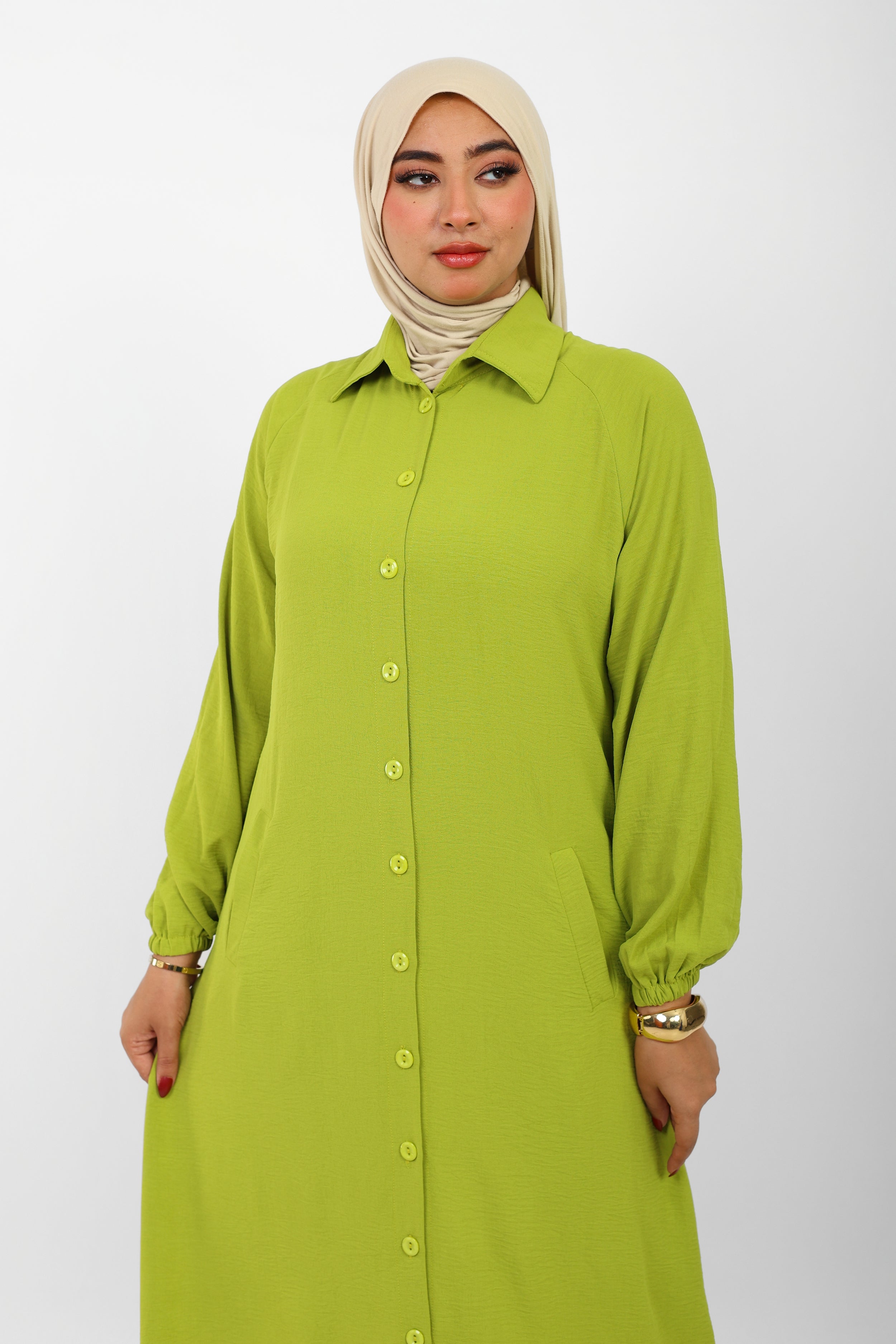 Robe Berry Longue – Tissu Turc CY à Boutons