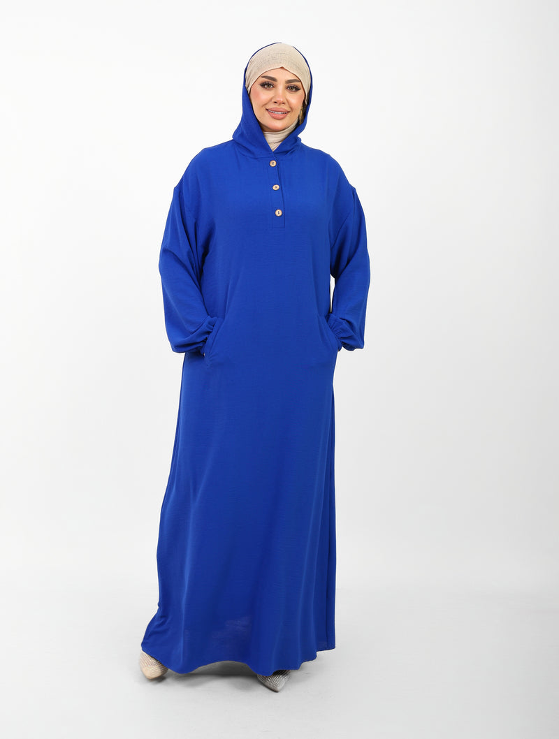 Poncho Safi Longue Femme à Capuche
