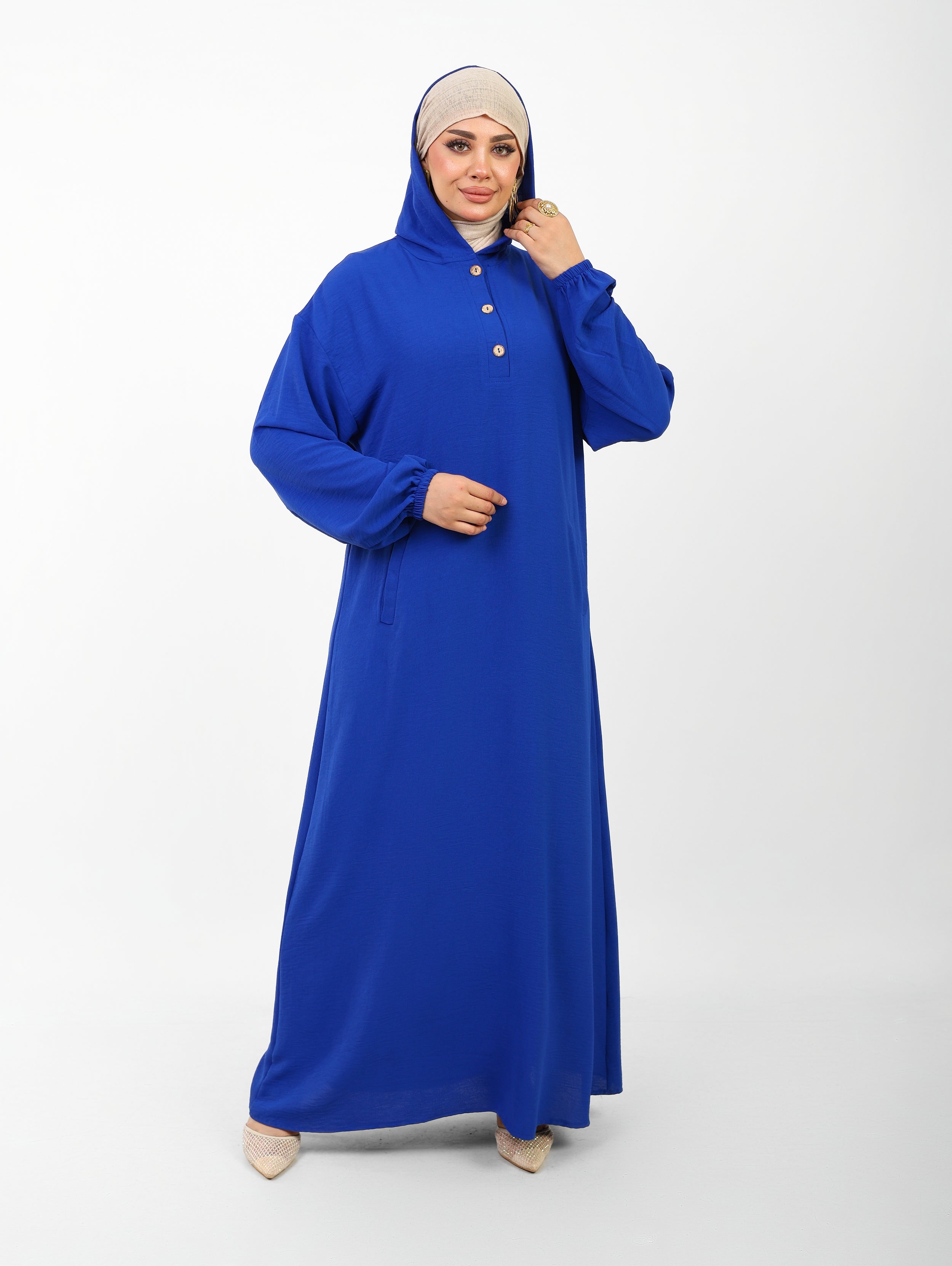 Poncho Safi Longue Femme à Capuche