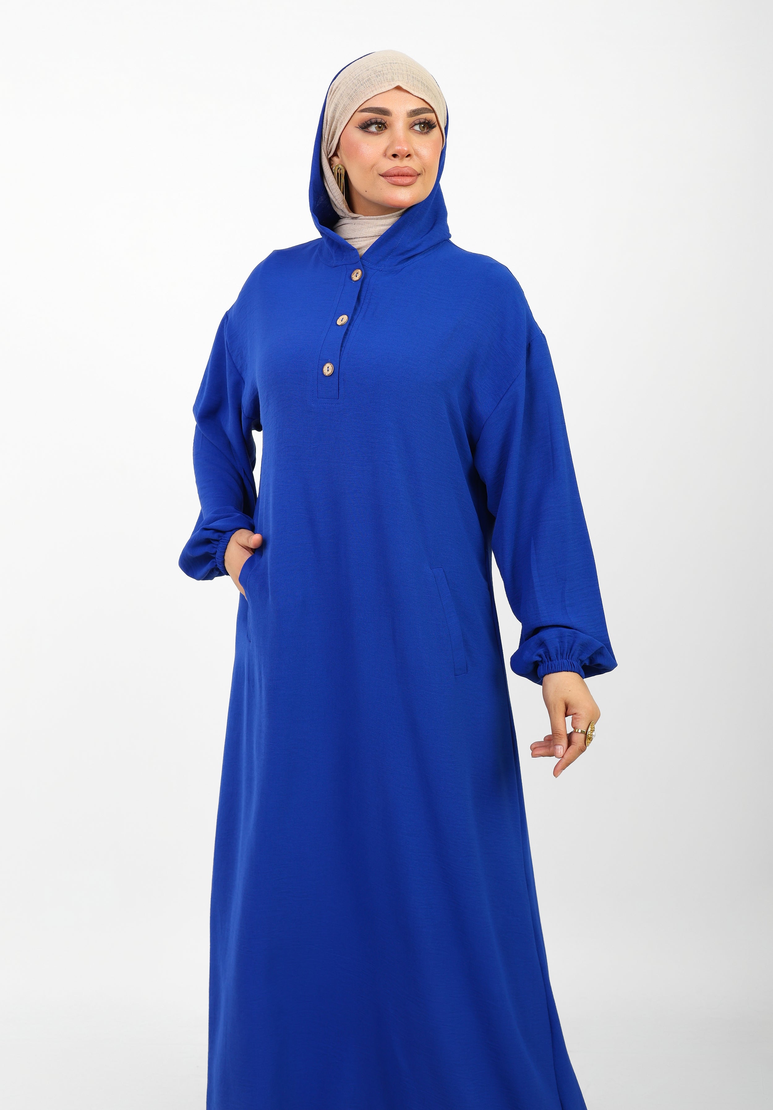 Poncho Safi Longue Femme à Capuche