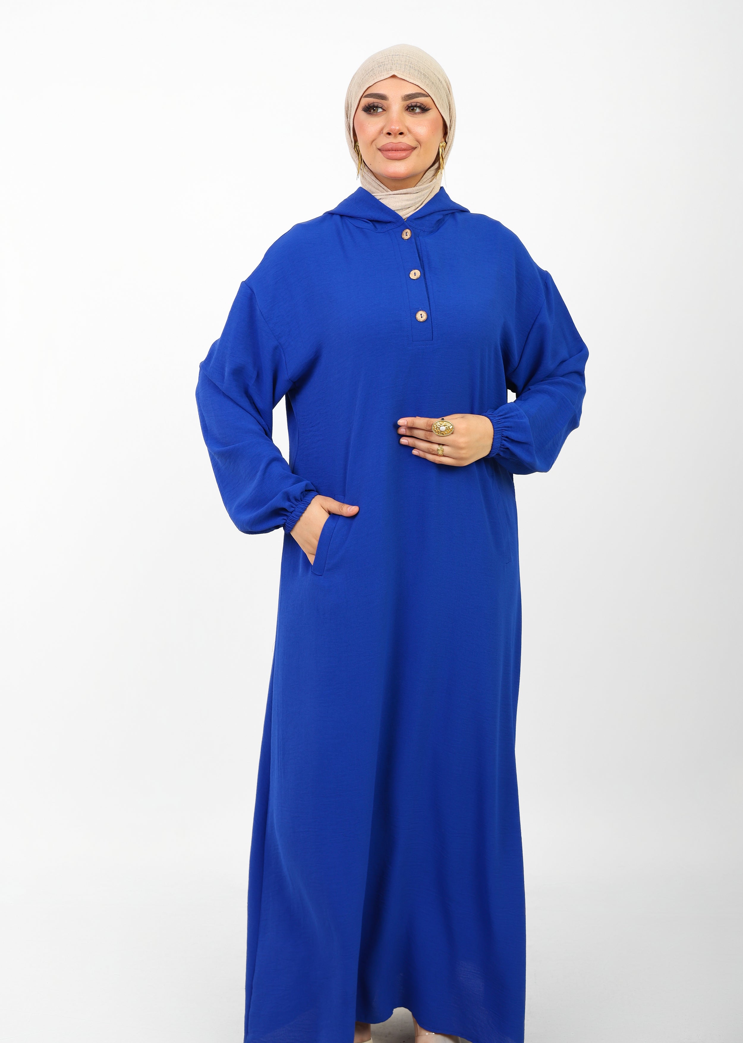 Poncho Safi Longue Femme à Capuche