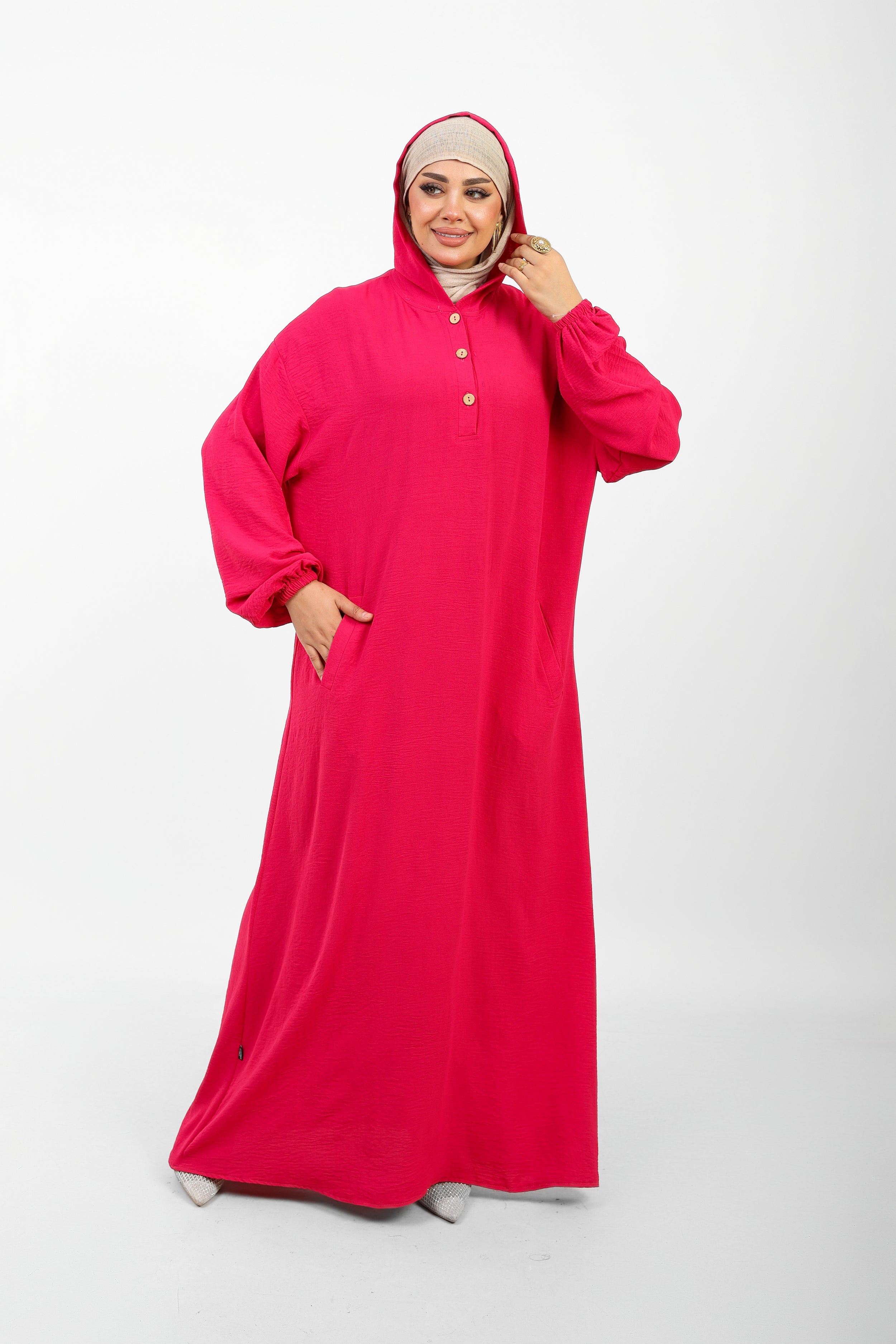 Poncho Safi Longue Femme à Capuche
