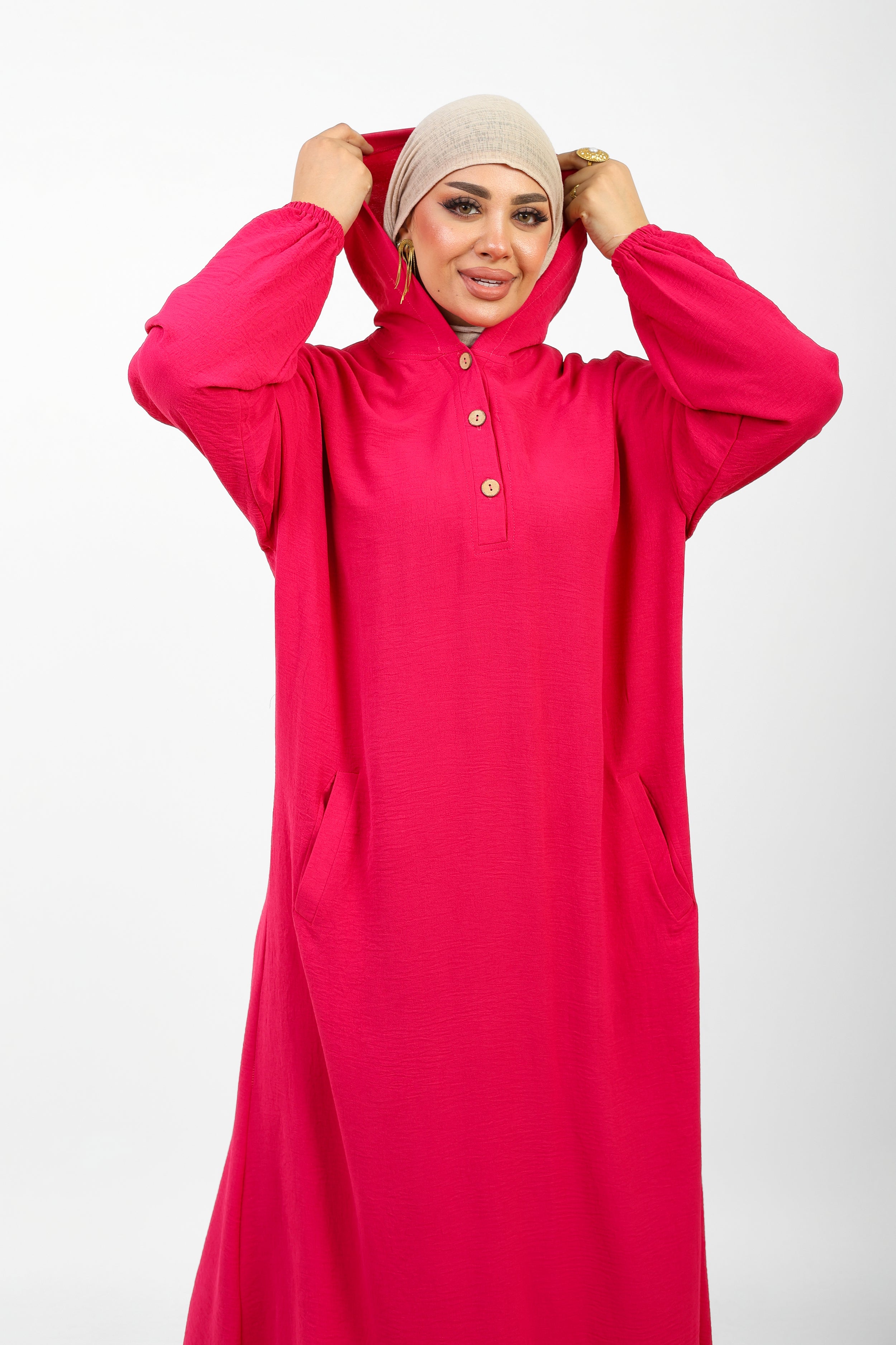 Poncho Safi Longue Femme à Capuche