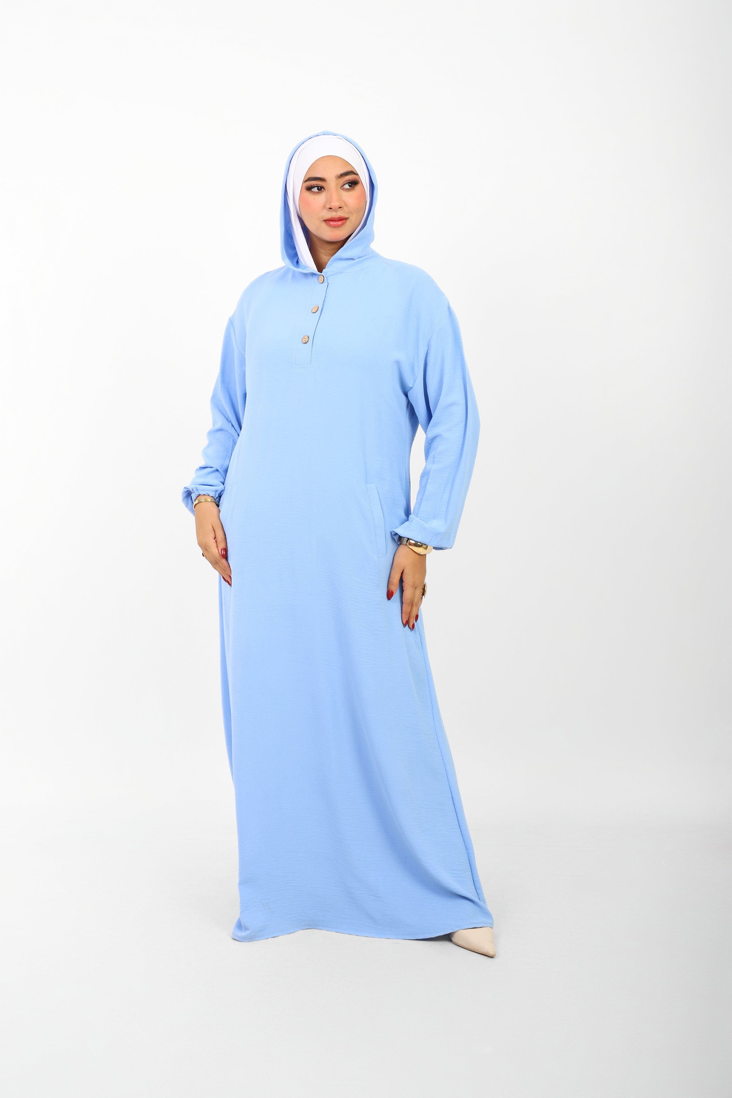 Poncho Safi Longue Femme à Capuche