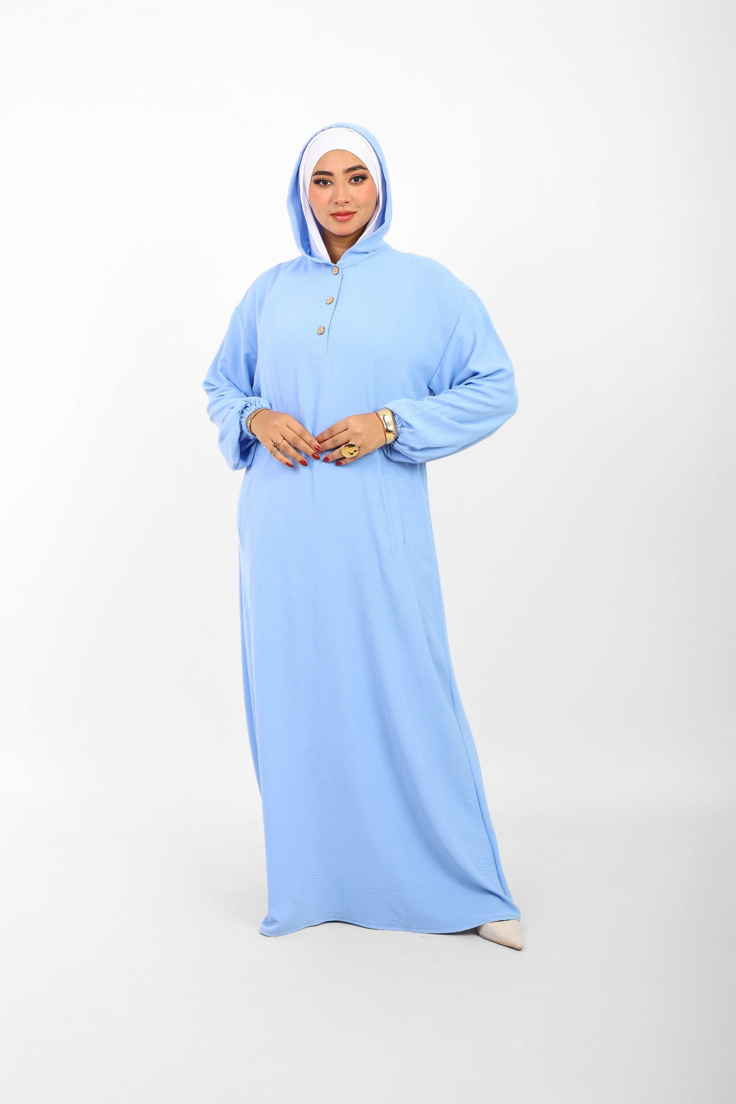 Poncho Safi Longue Femme à Capuche