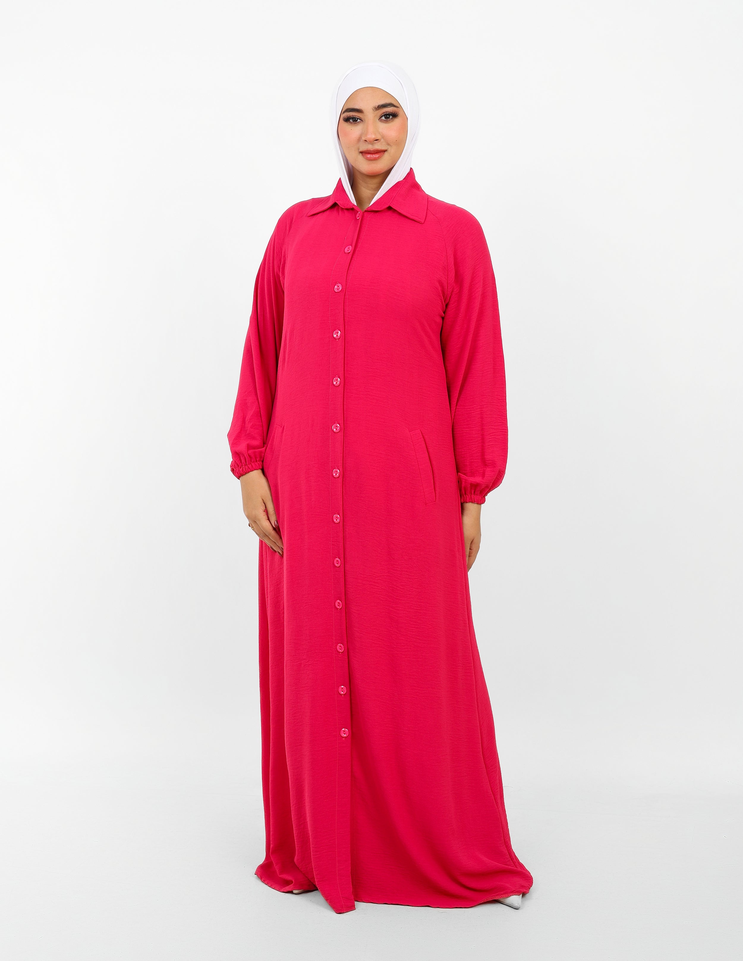 Robe Berry Longue – Tissu Turc CY à Boutons
