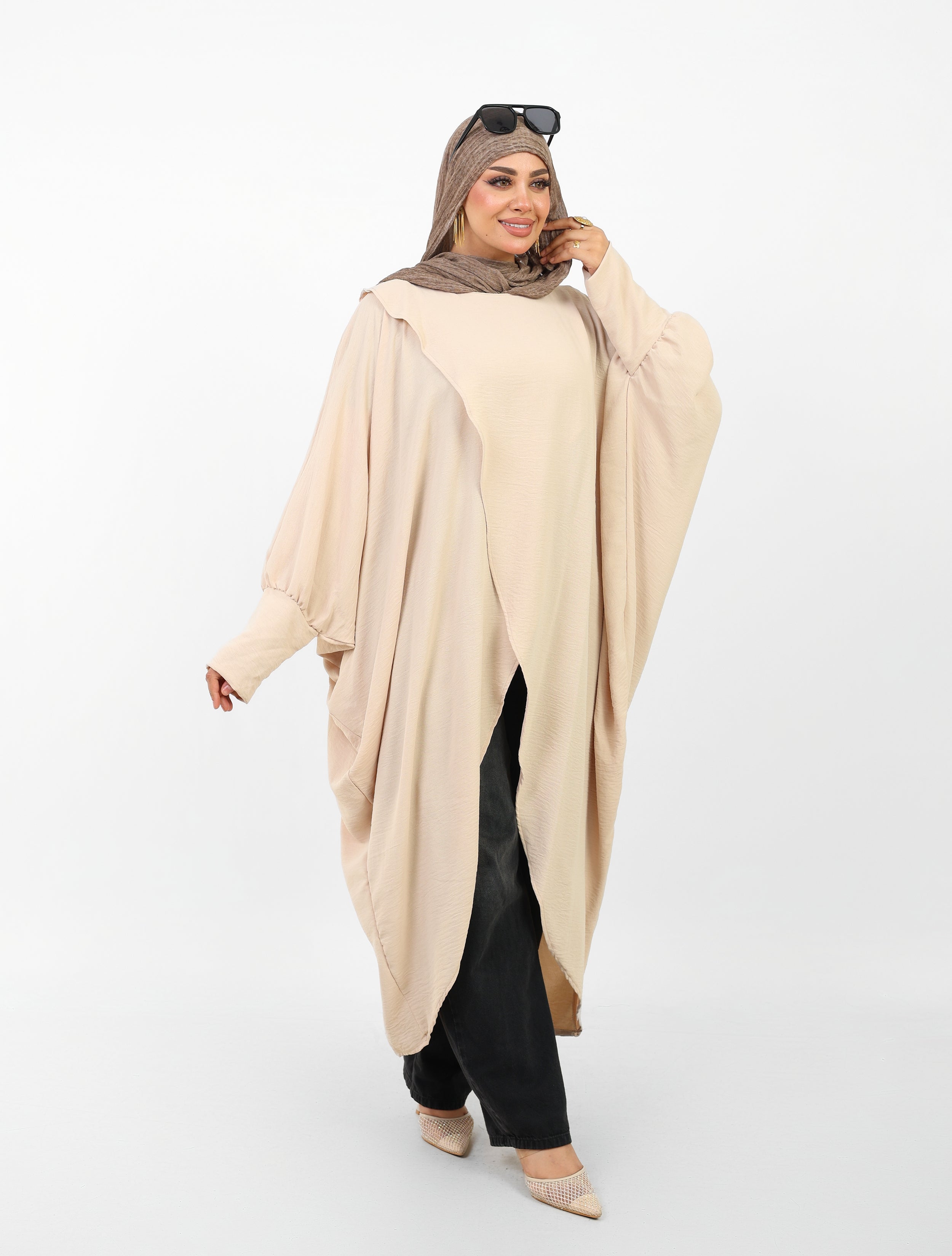 Poncho Maria Femme Ample Style Modeste.