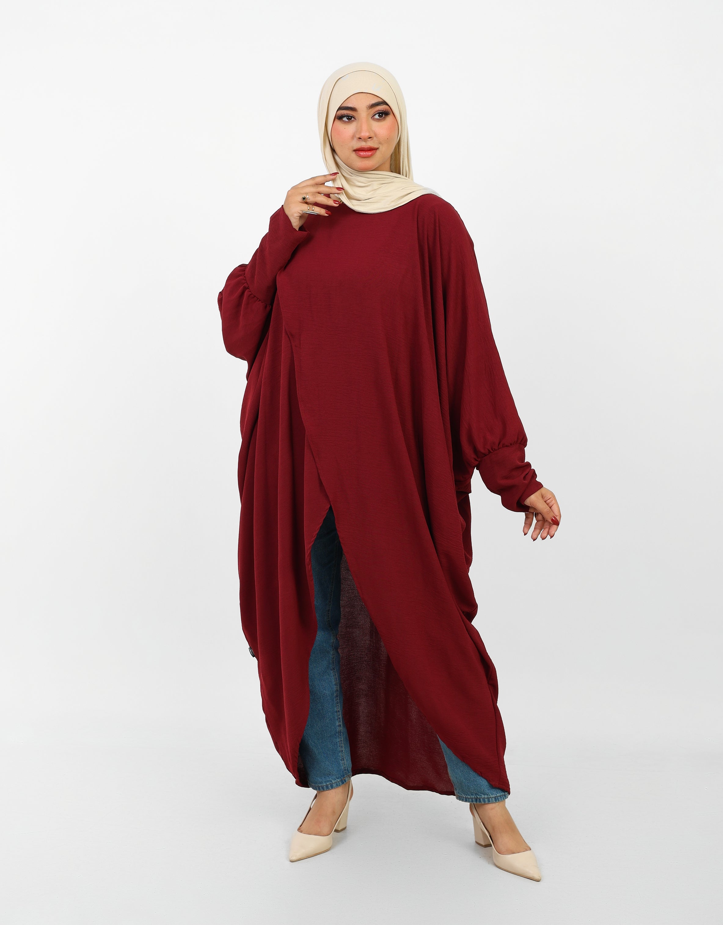 Poncho Maria Femme Ample Style Modeste.