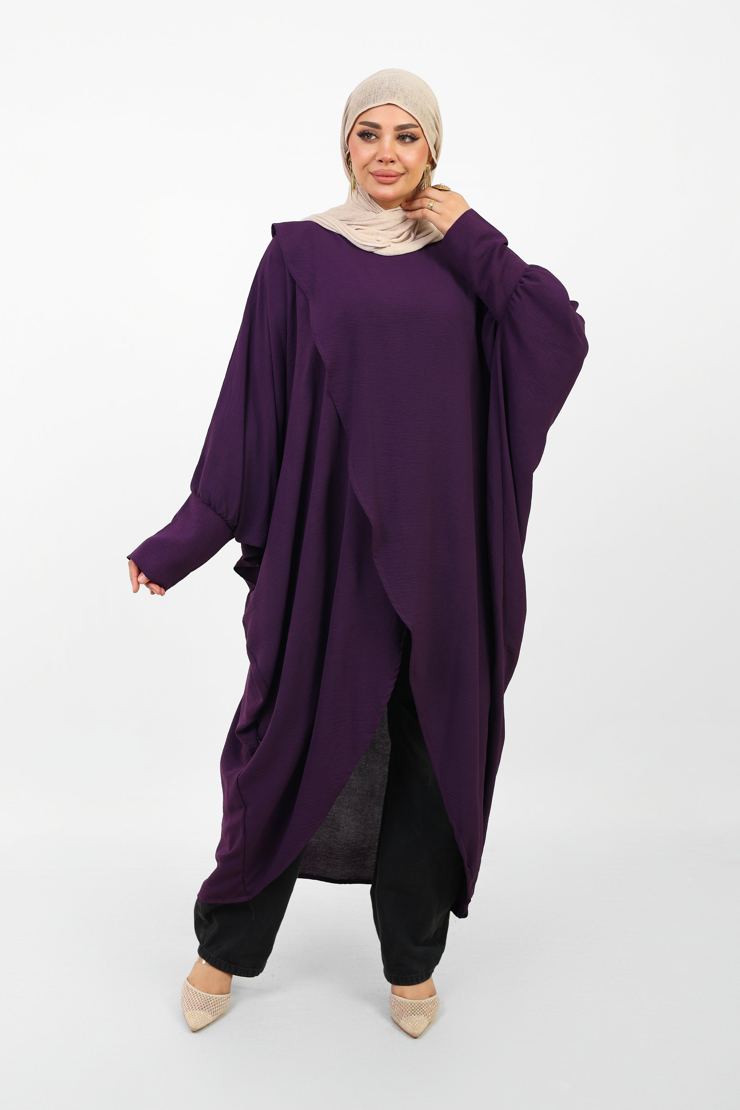 Poncho Maria Femme Ample Style Modeste.