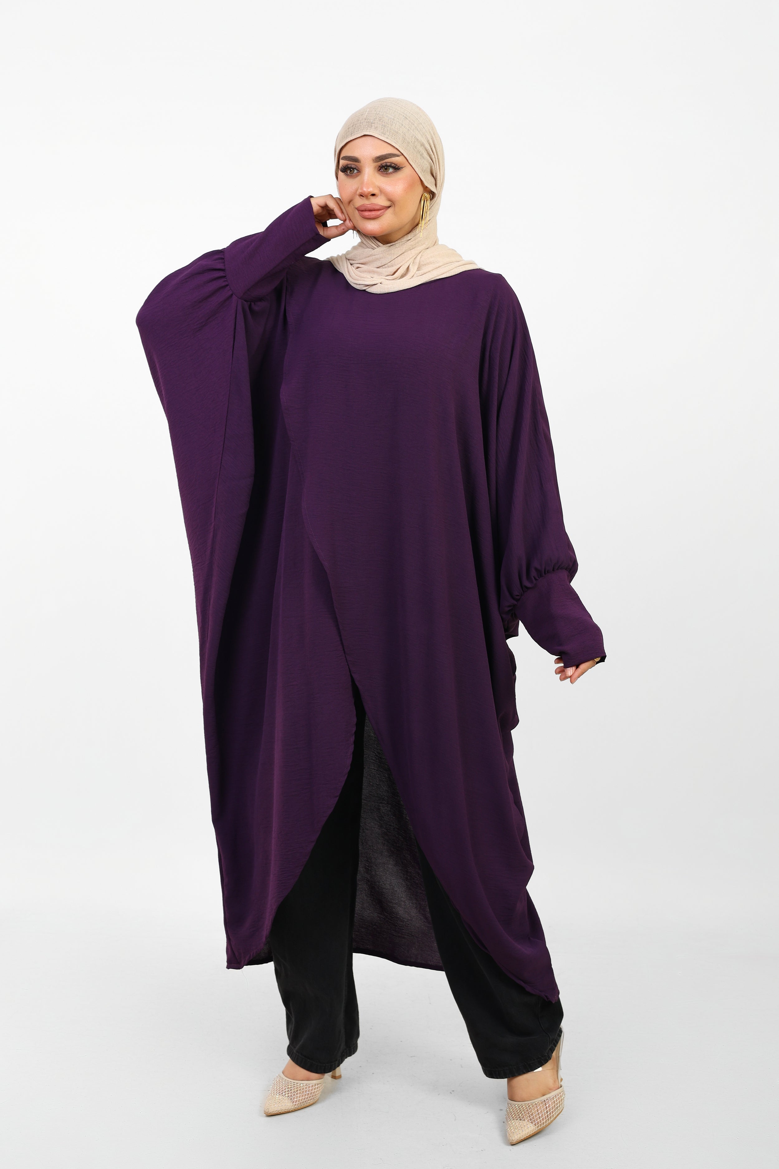Poncho Maria Femme Ample Style Modeste.