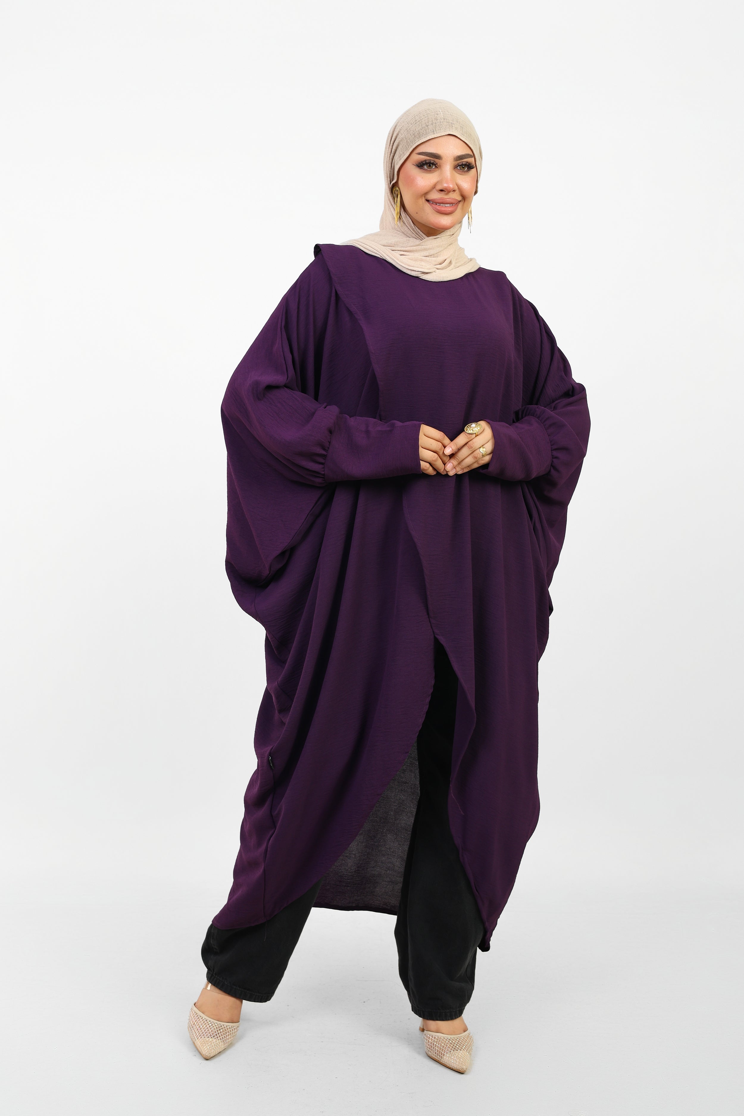 Poncho Maria Femme Ample Style Modeste.