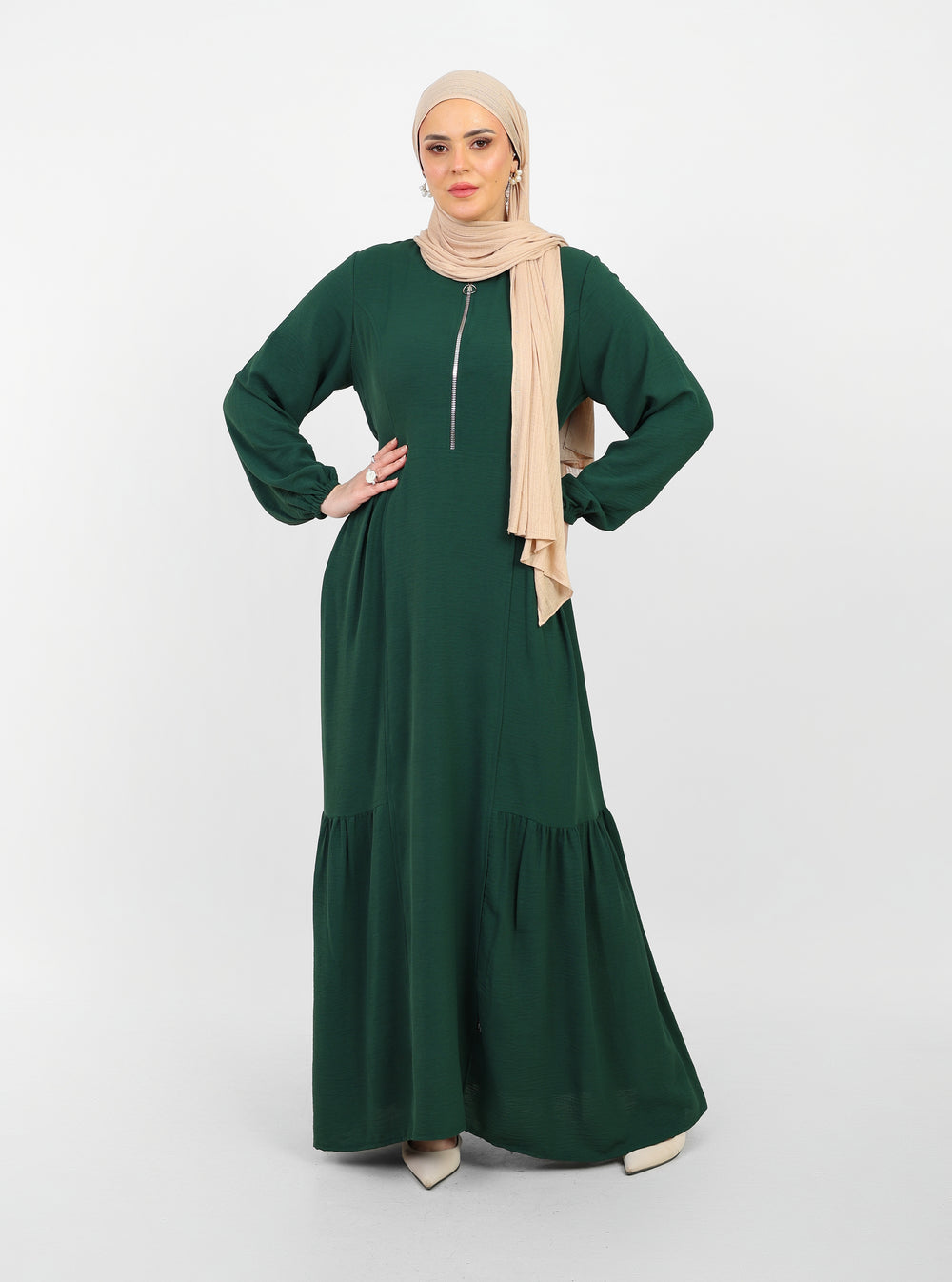 Robe Arwa Longue avec Fermeture Zippée