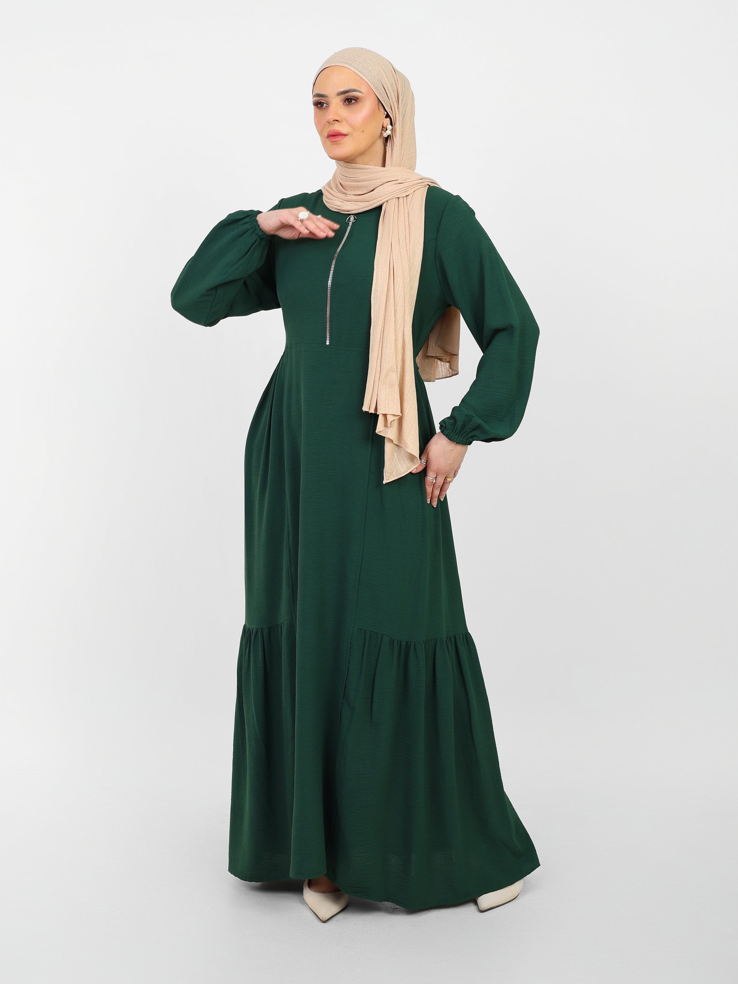 Robe Arwa Longue avec Fermeture Zippée