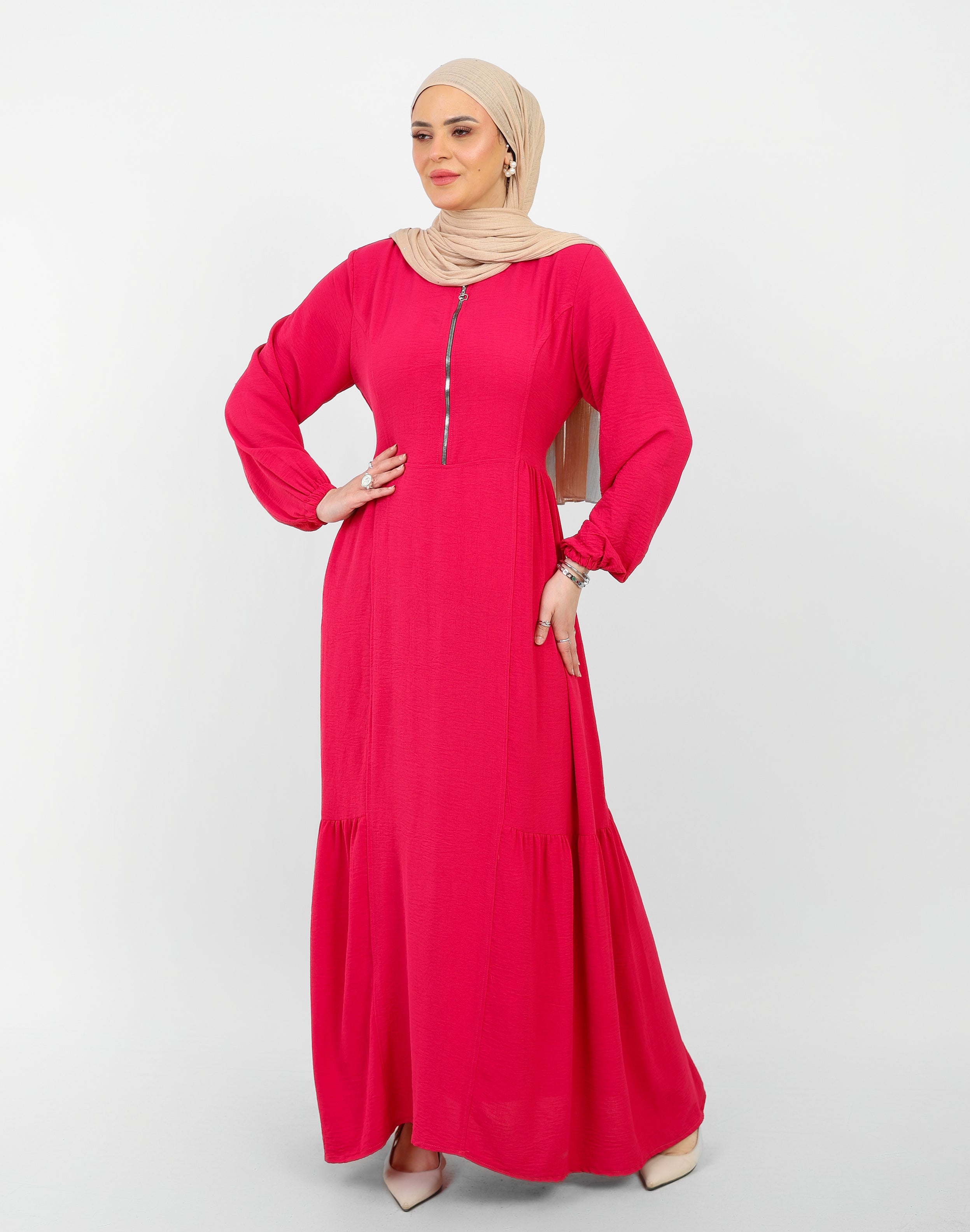 Robe Arwa Longue avec Fermeture Zippée