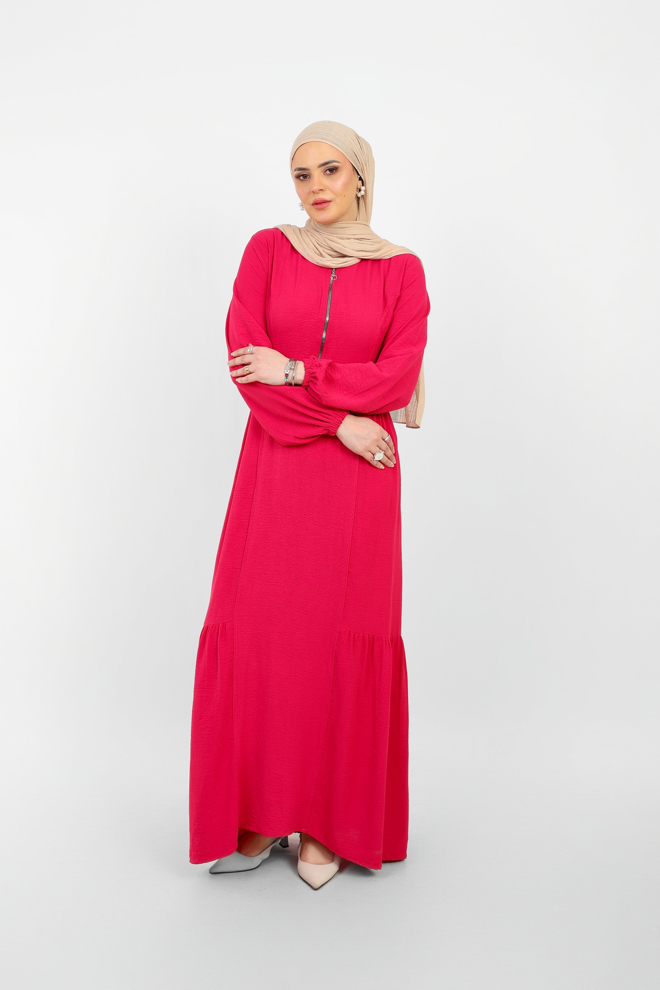 Robe Arwa Longue avec Fermeture Zippée