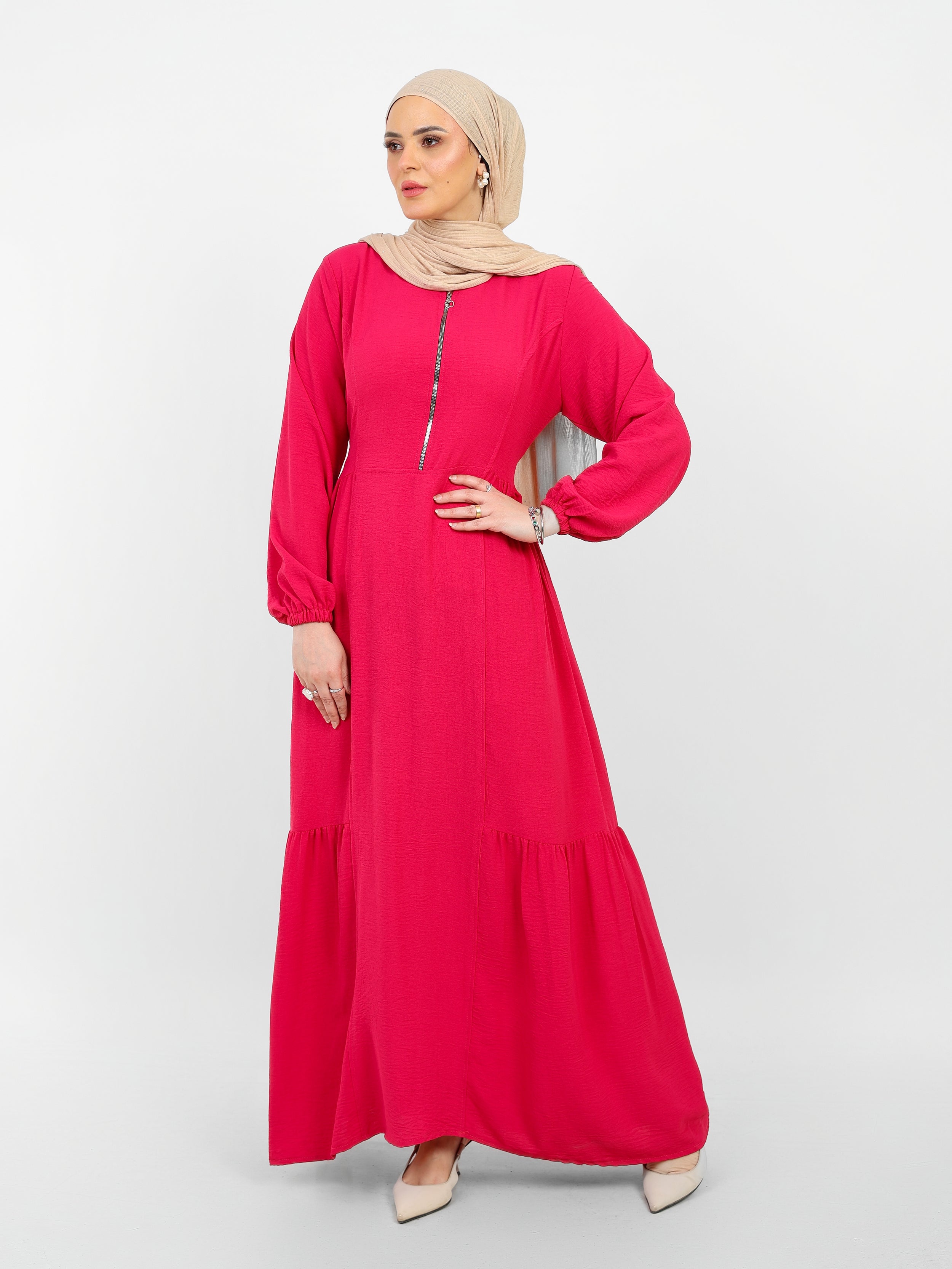 Robe Arwa Longue avec Fermeture Zippée