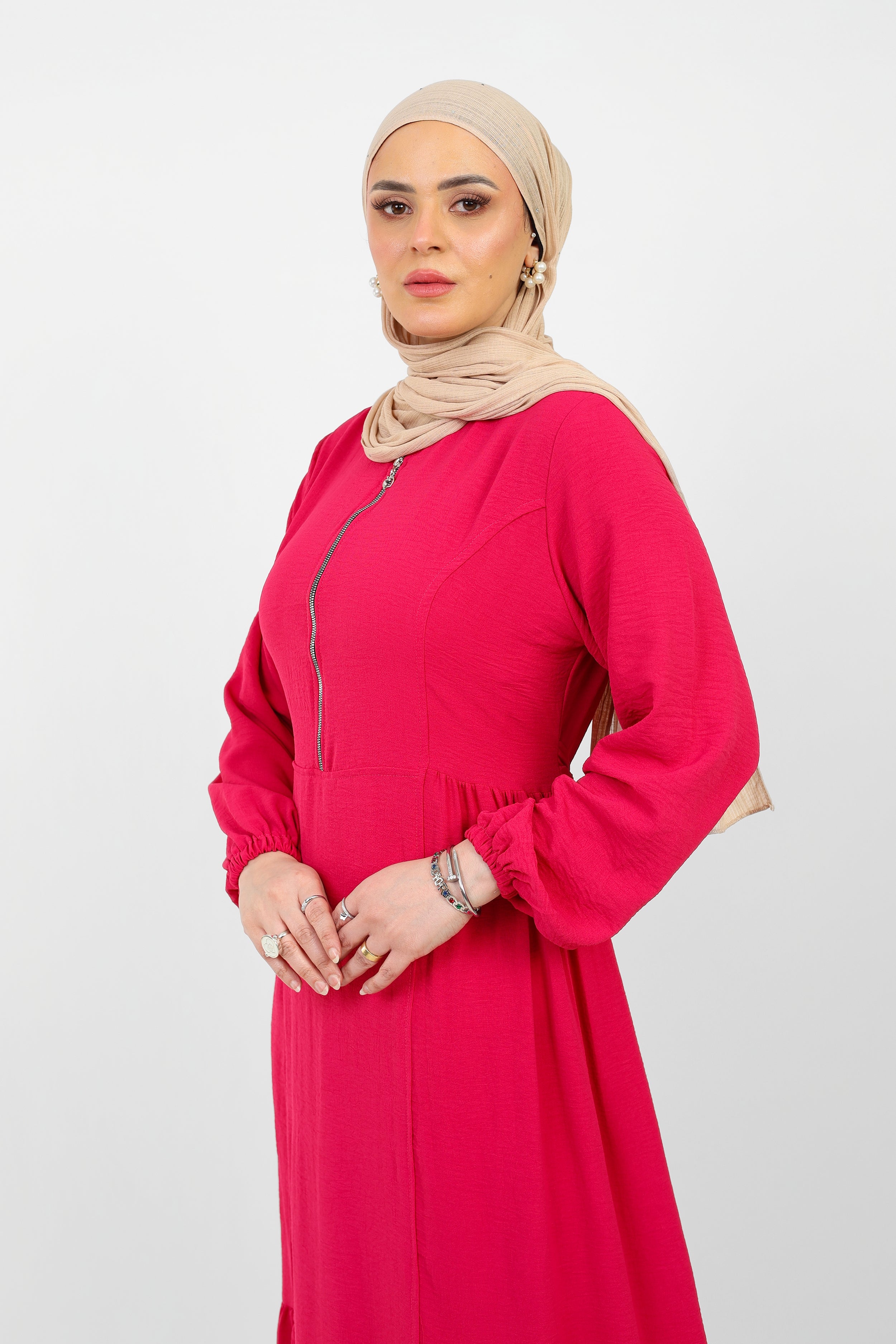 Robe Arwa Longue avec Fermeture Zippée
