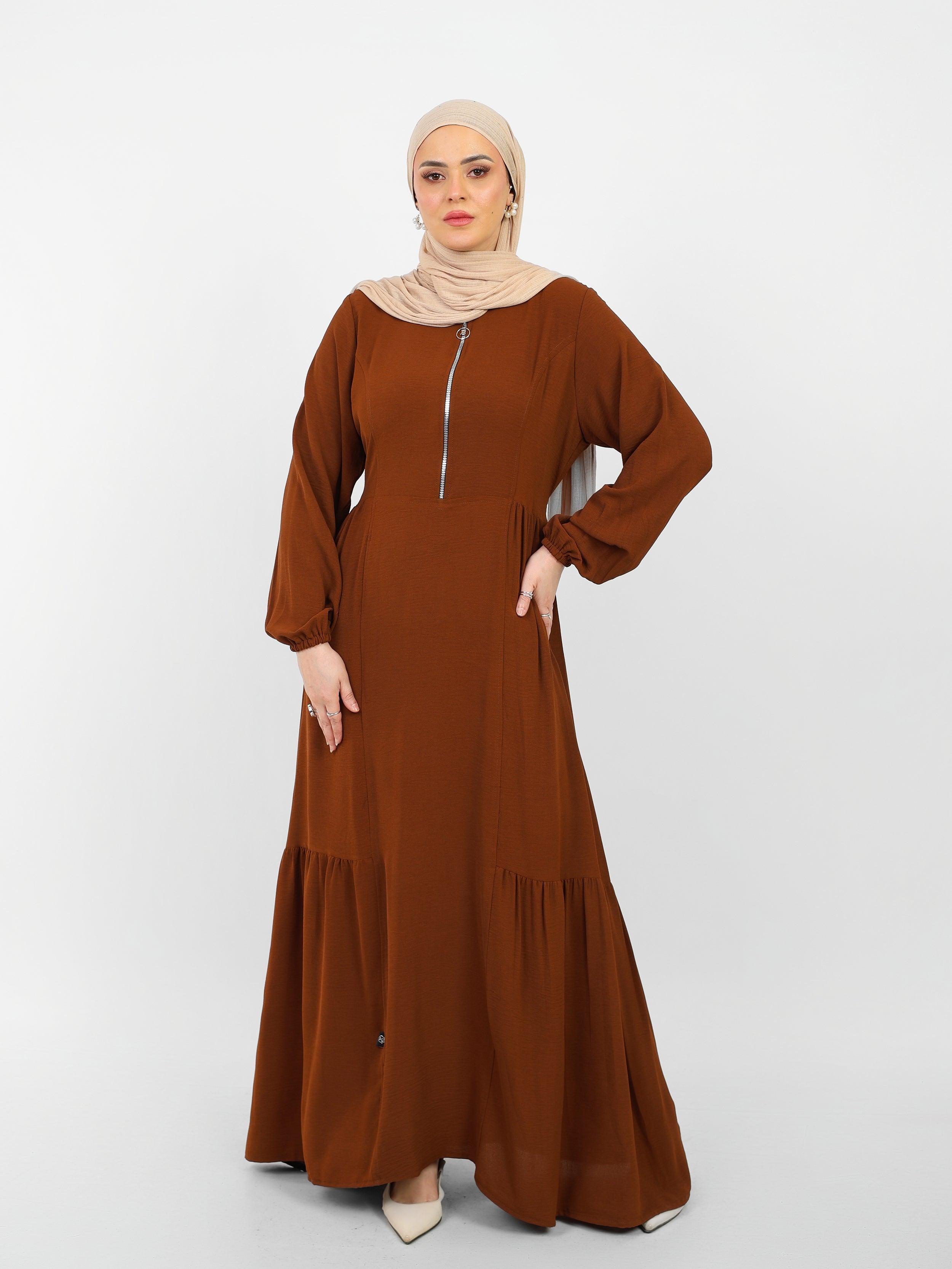 Robe Arwa Longue avec Fermeture Zippée