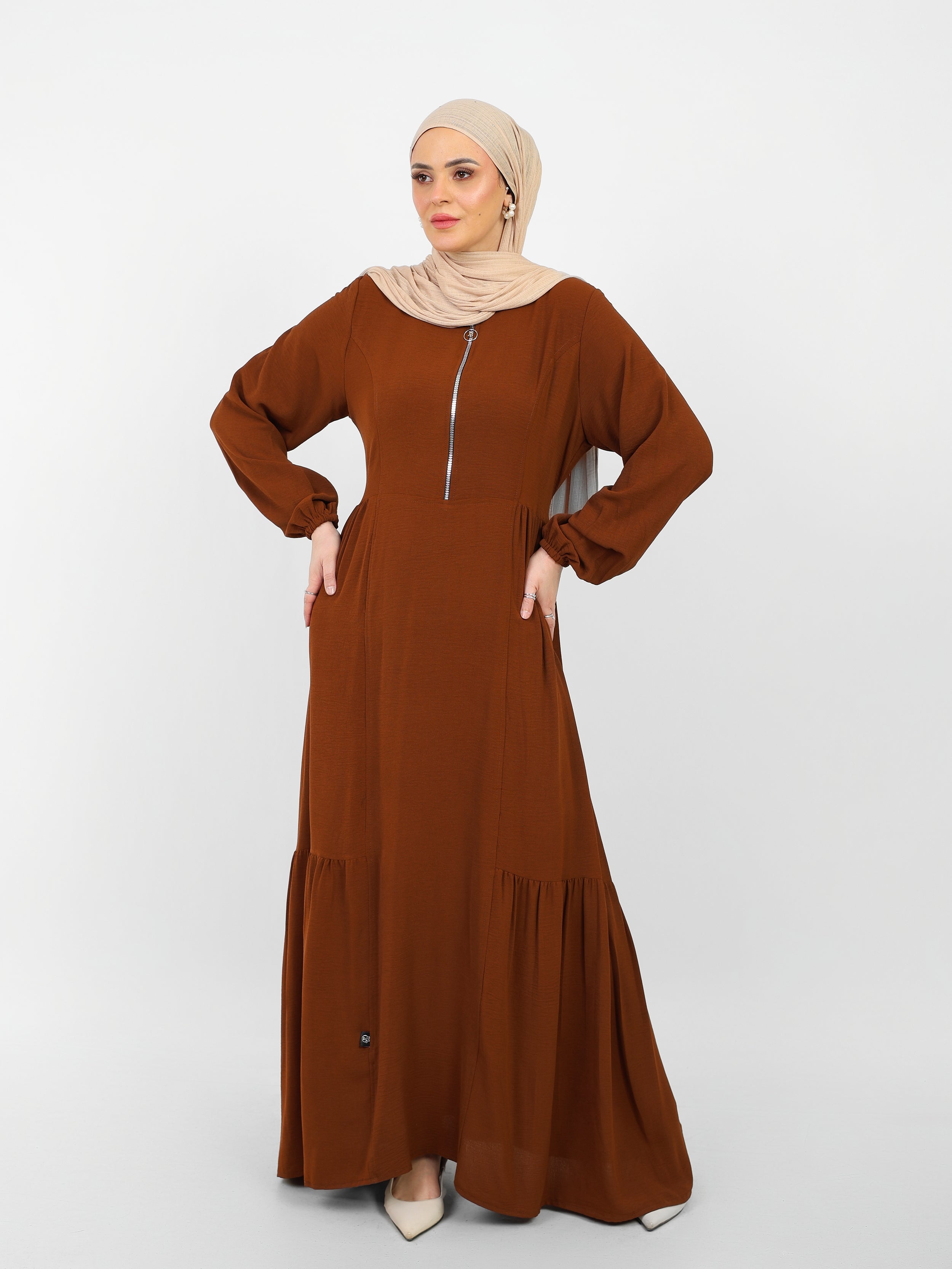 Robe Arwa Longue avec Fermeture Zippée