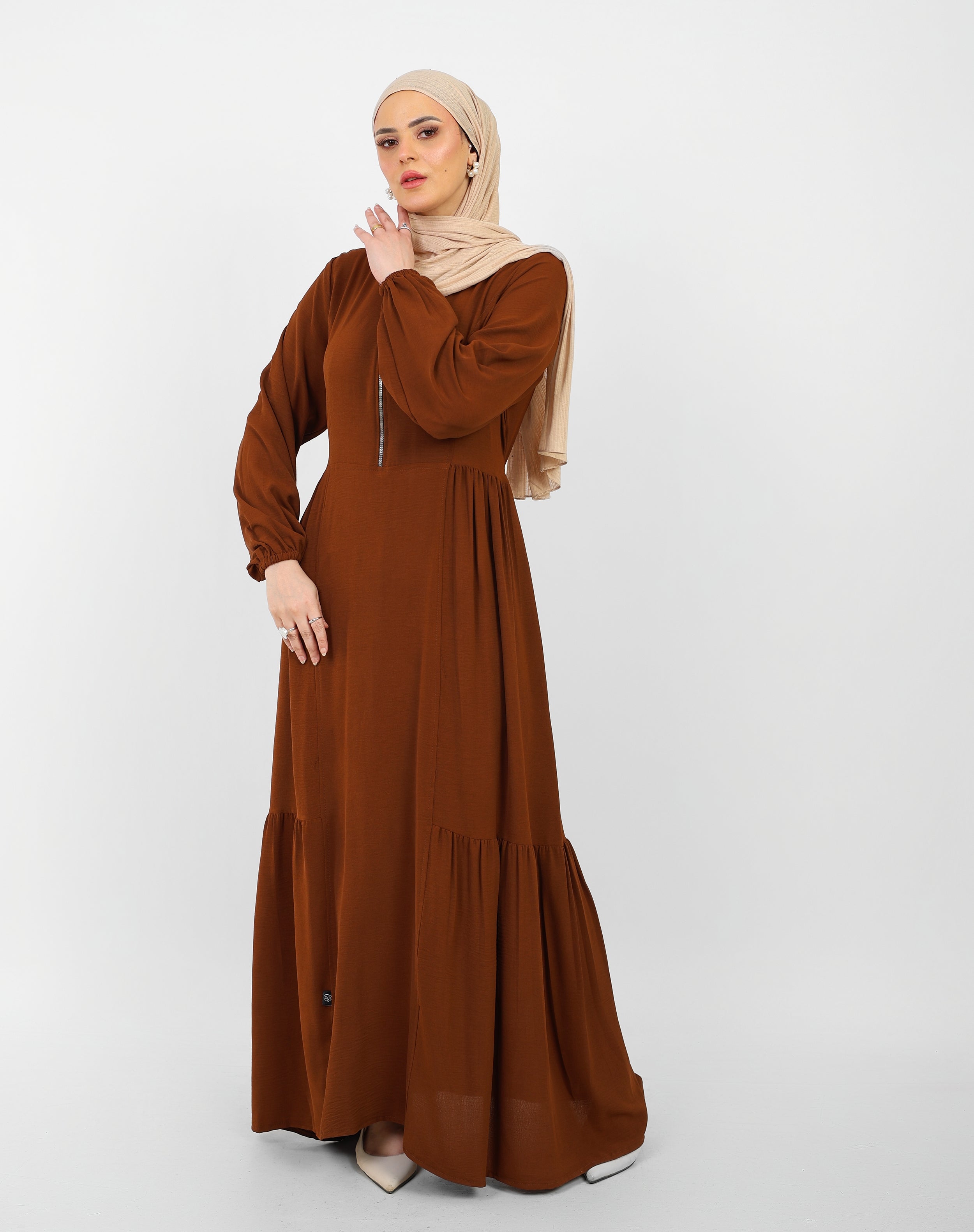 Robe Arwa Longue avec Fermeture Zippée