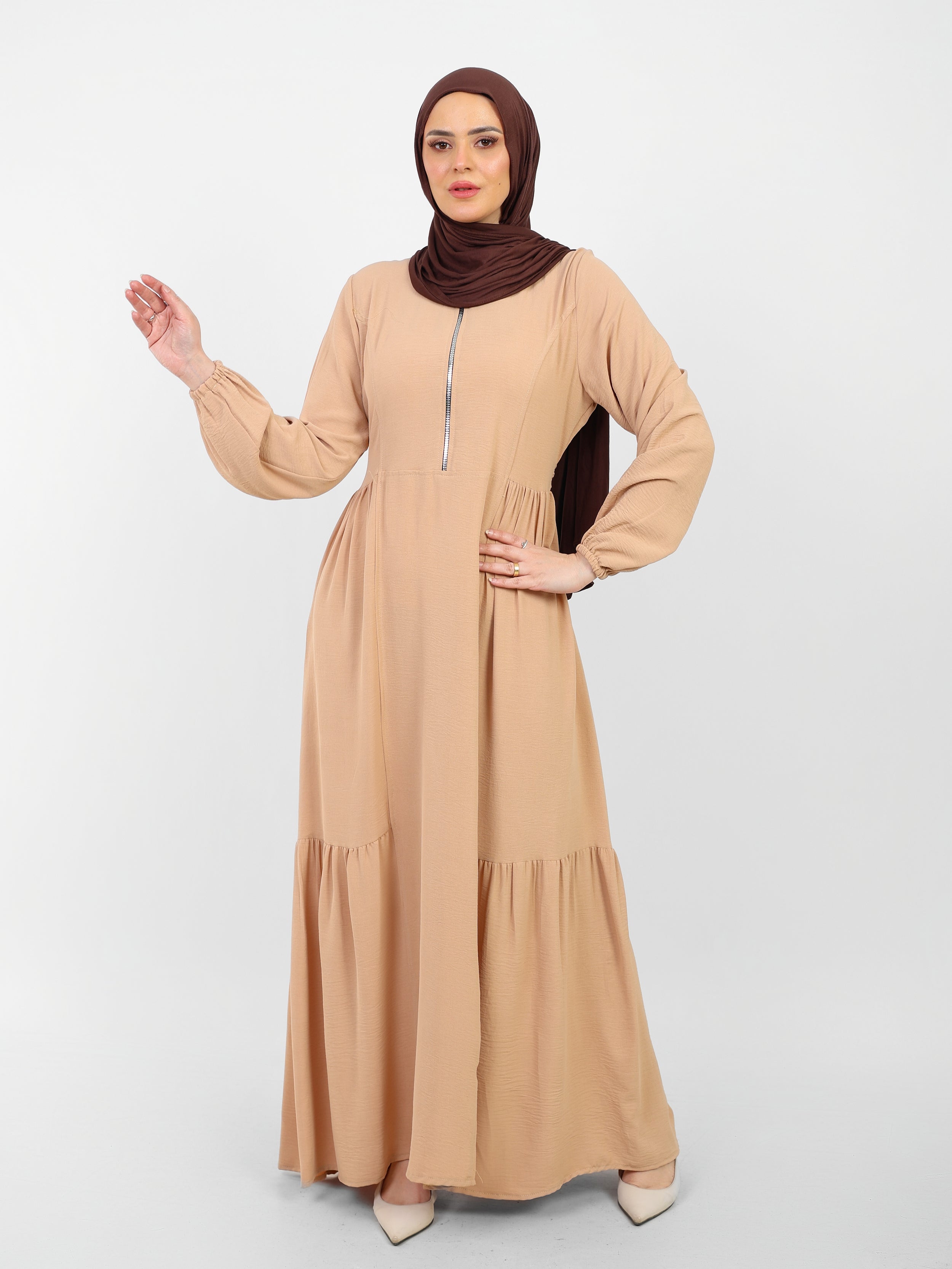 Robe Arwa Longue avec Fermeture Zippée