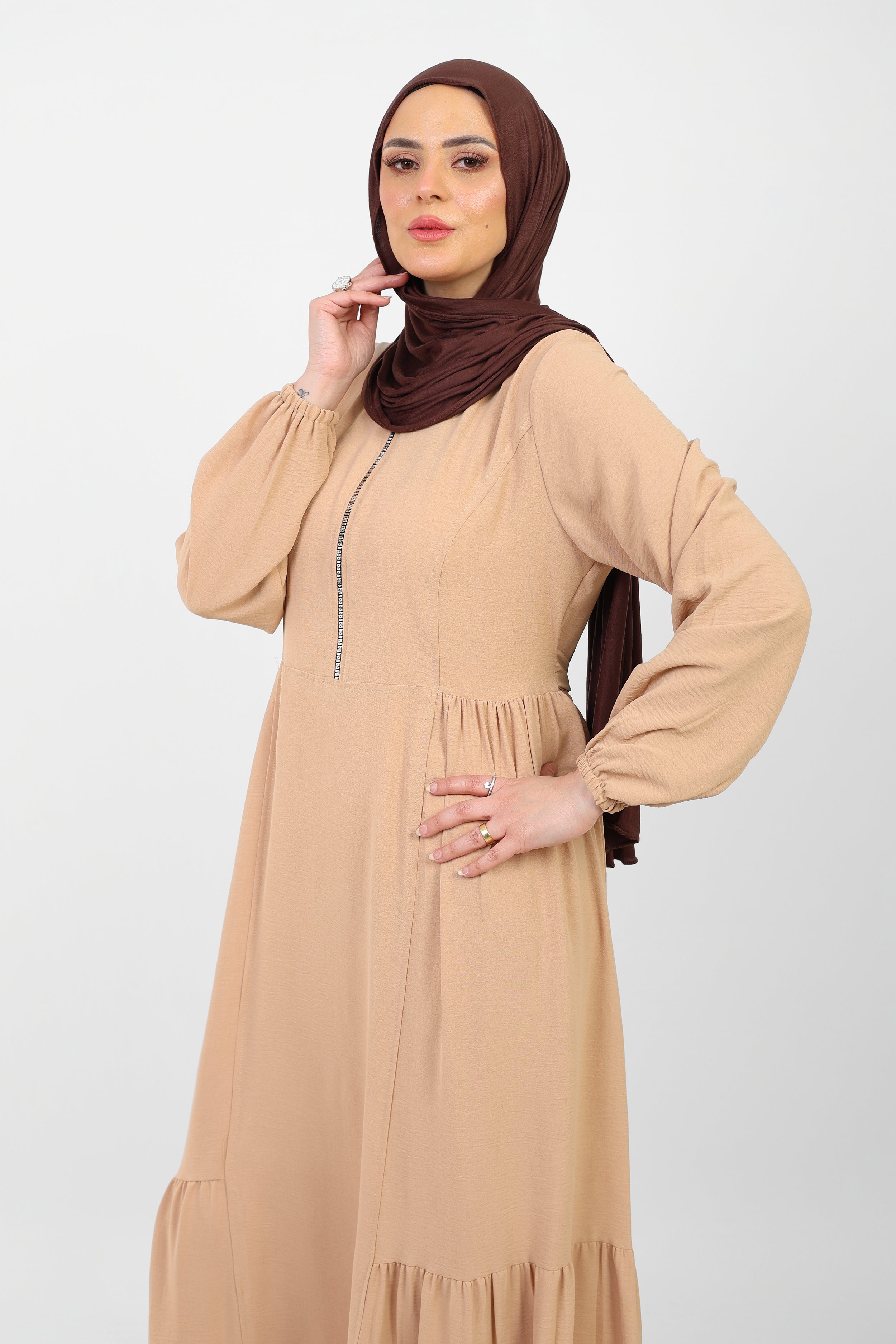 Robe Arwa Longue avec Fermeture Zippée