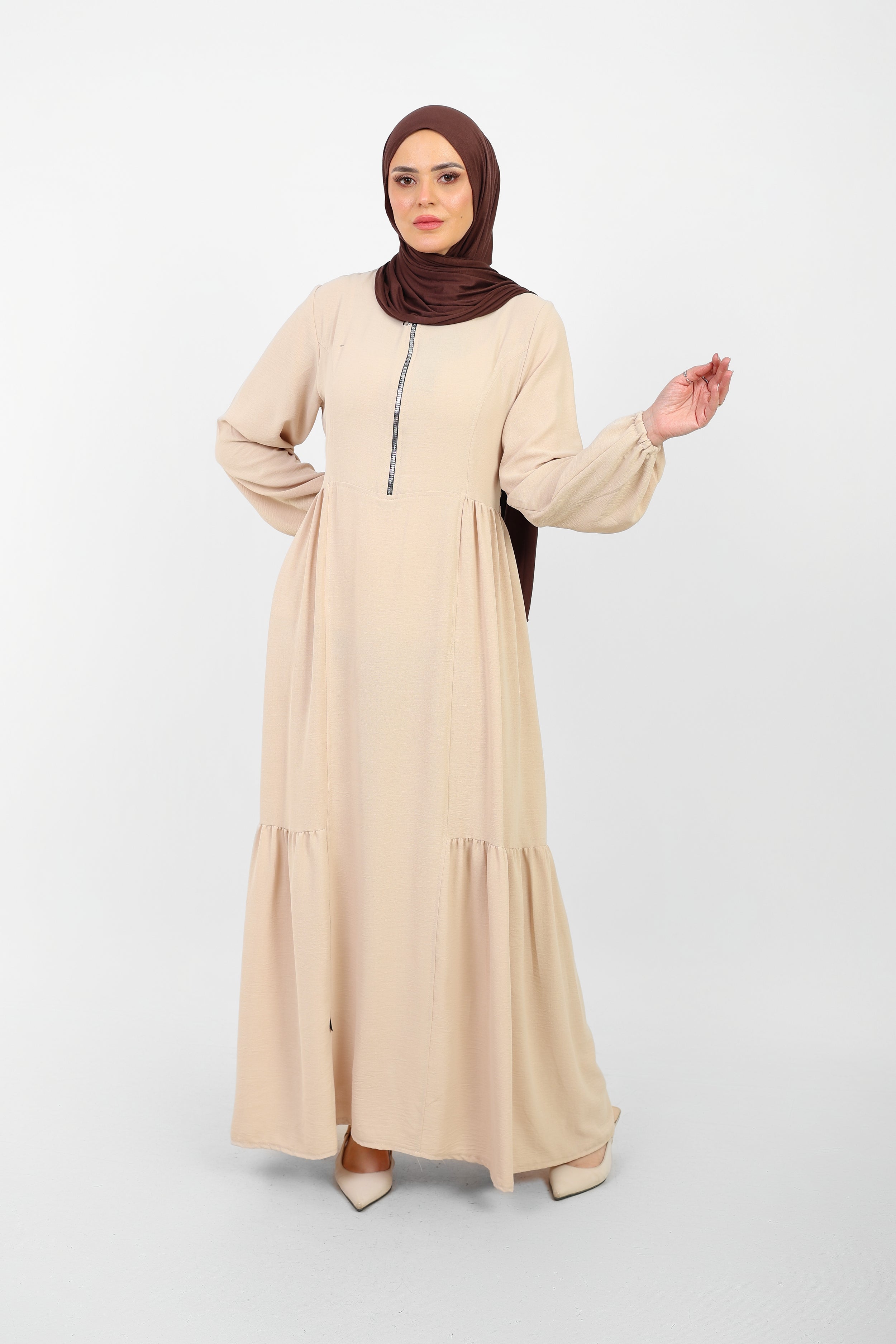 Robe Arwa Longue avec Fermeture Zippée