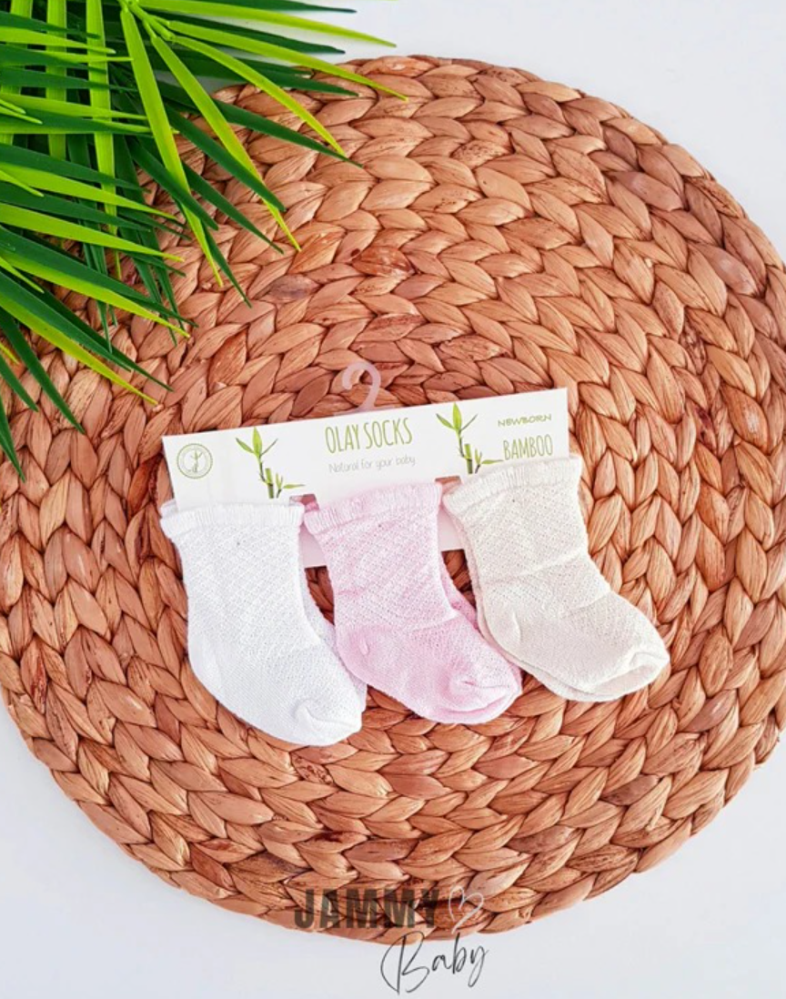 bamboo patterned 3/piece socks set