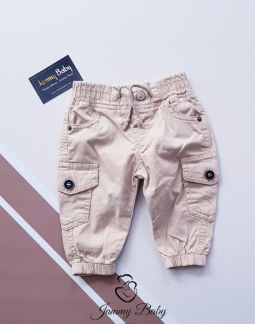 <tc>Jean cargo avec poches - BEIGE</tc>