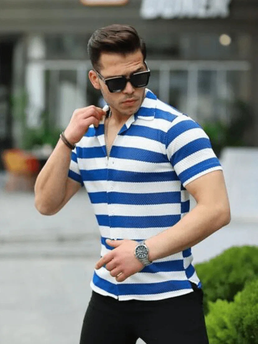 chemise homme premium coton rayée - Justyol