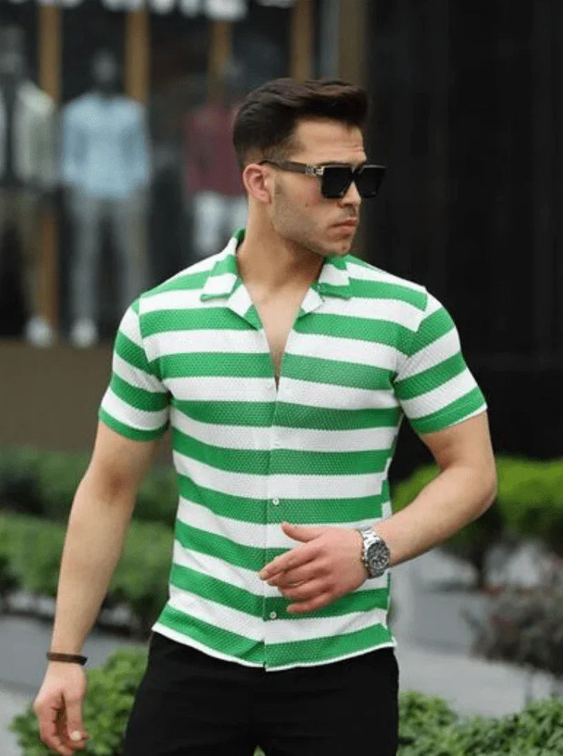 chemise homme premium coton rayée - Justyol