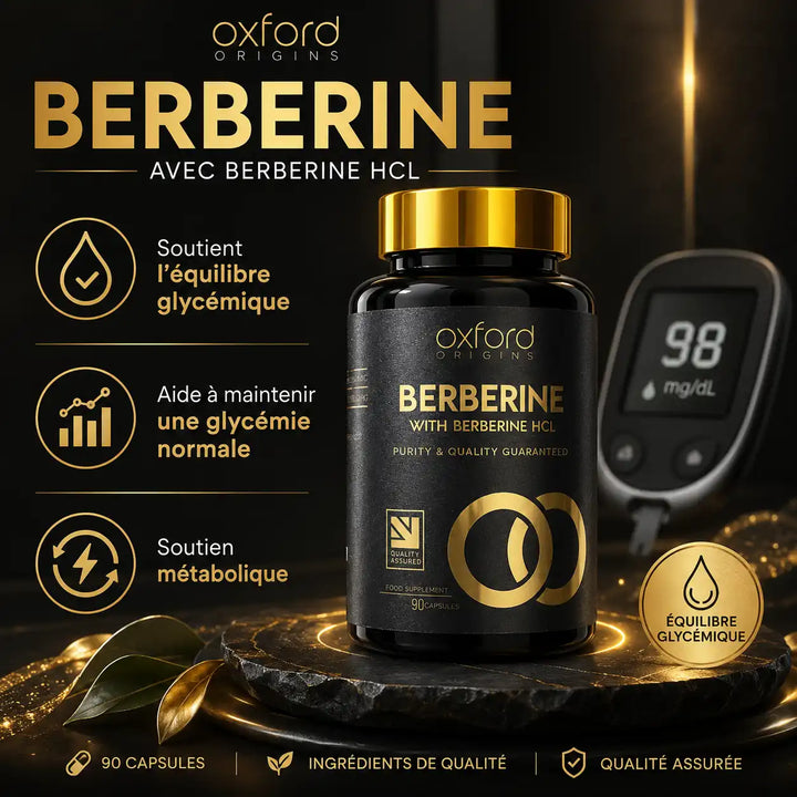 Berbérine HCl 500 mg – 90 Capsules | Complément Métabolique