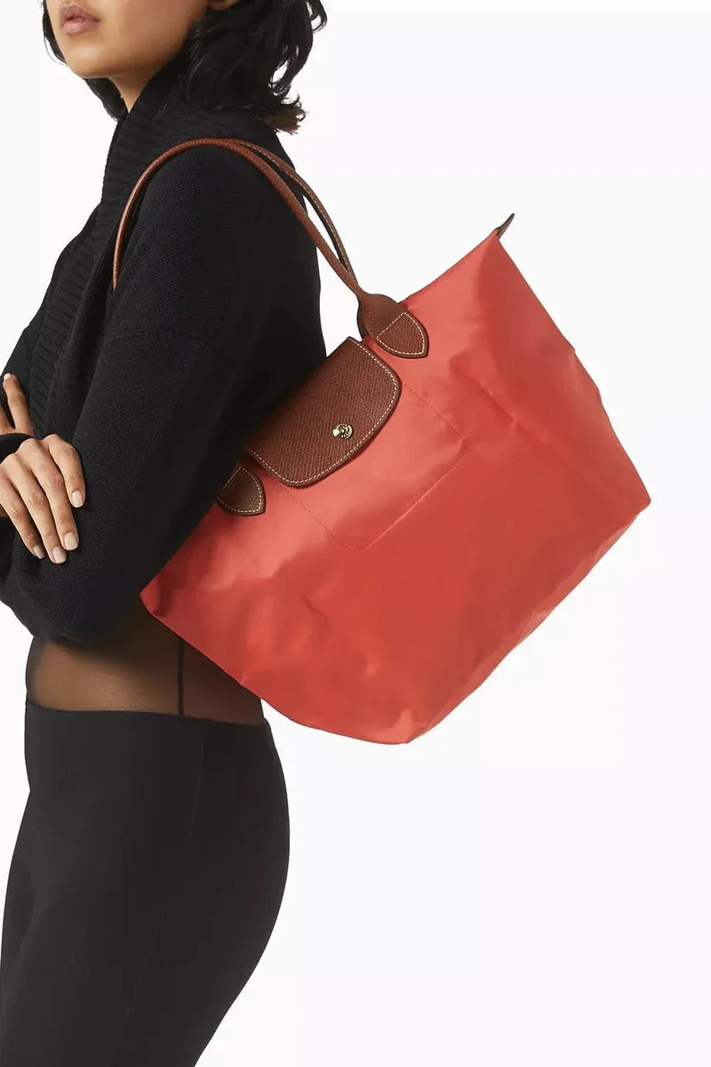 Sac Le Pliage Original M Longchamp – Sac Tote en Toile Recyclée avec Anses en Cuir