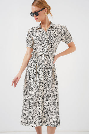 2213 kisa kol viskon elbise - Justyol