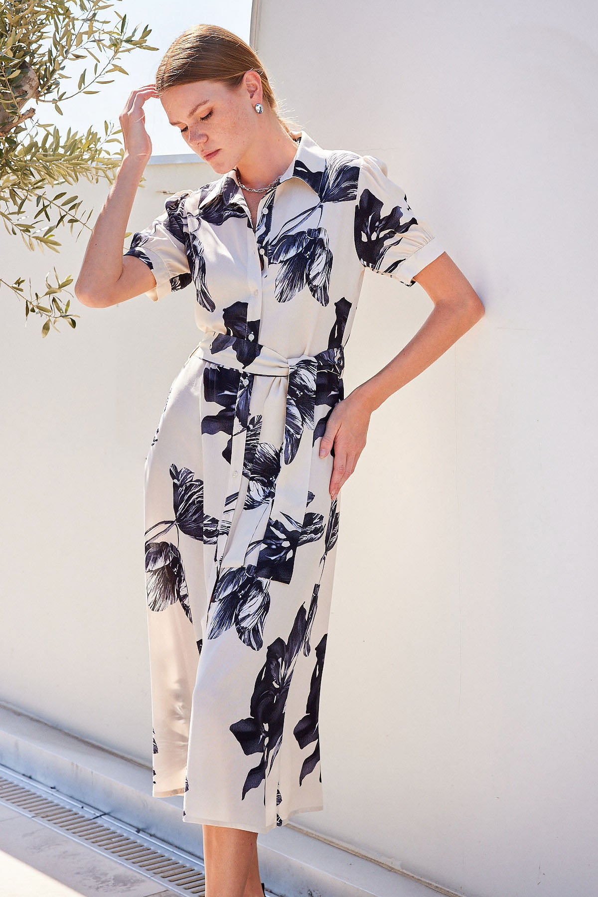 2213 kisa kol viskon elbise - Justyol