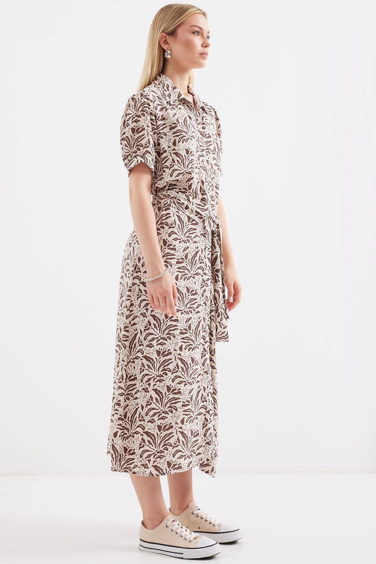 2213 kisa kol viskon elbise - Justyol